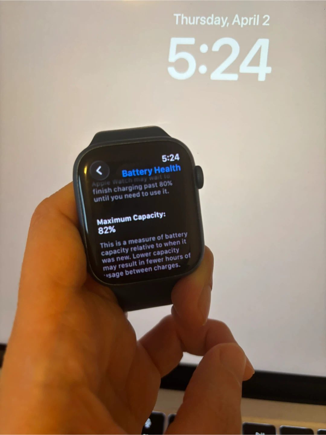 Apple Watch Series 7 - Blue 45mm Aluminum - 82% Battery Health - photo 3