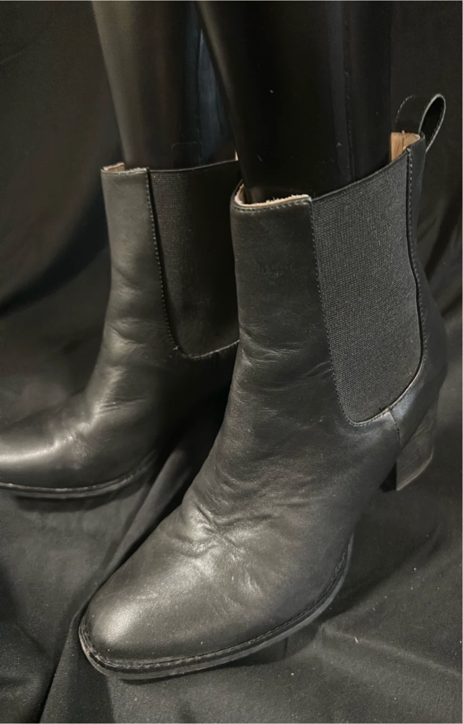 Black Leather Chelsea Boots