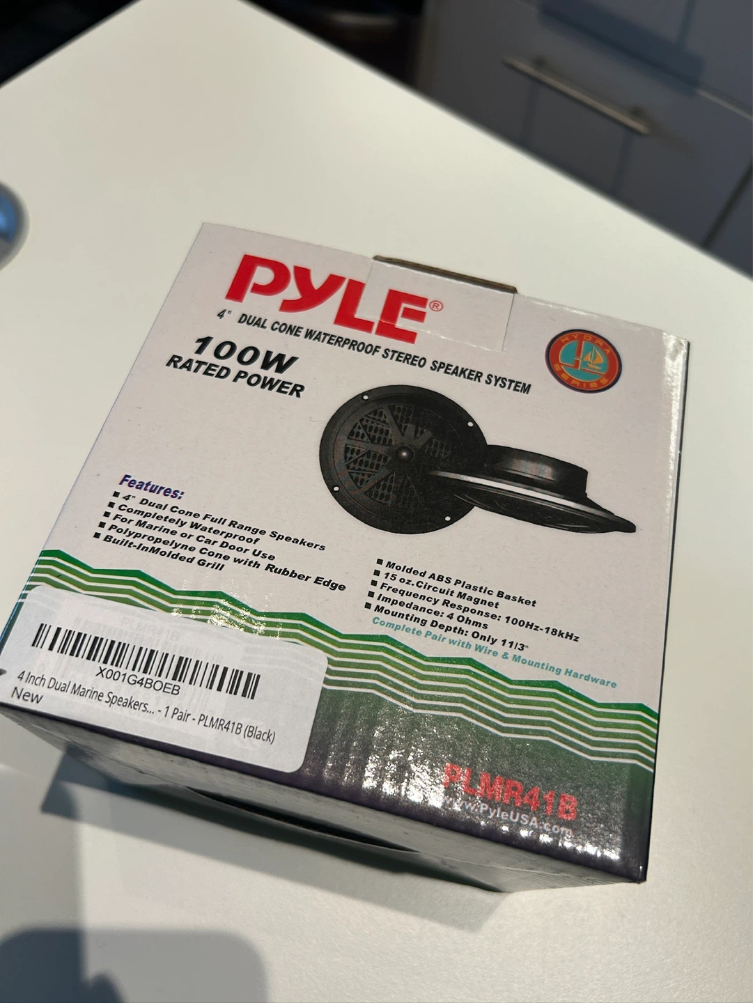 Pyle 4 Inch Dual Cone Waterproof Stereo Speaker System - PLMR41B