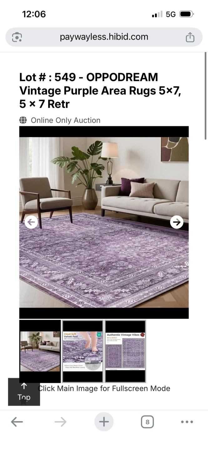 5x7 OPPODREAM Vintage Purple Area Rug 5x7 - photo 2