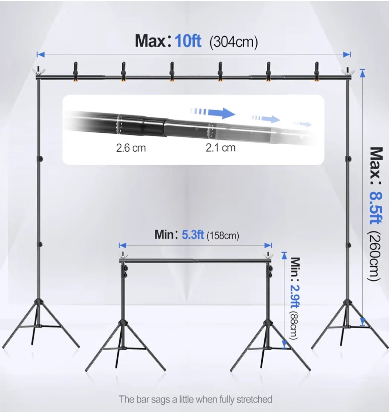 EMART Photography Backdrop Stand Kit - photo 3