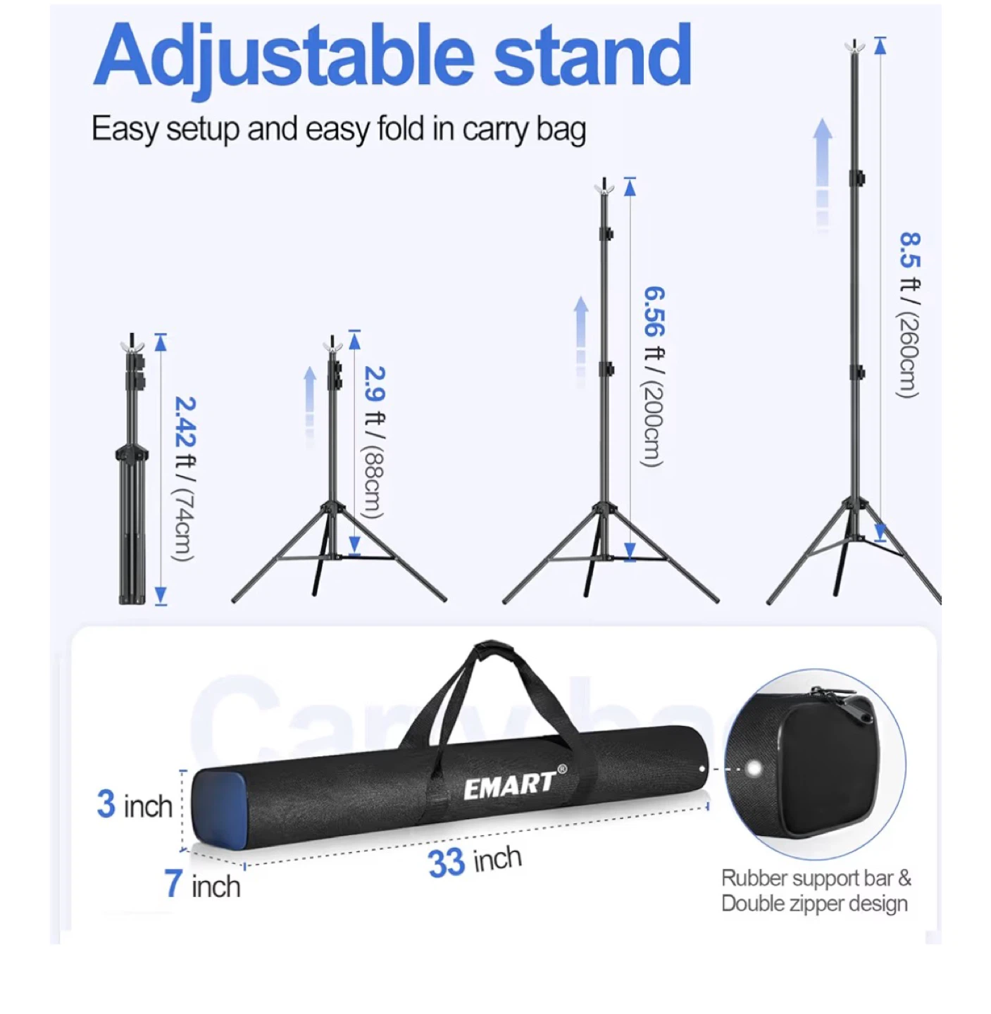 EMART Photography Backdrop Stand Kit - photo 4