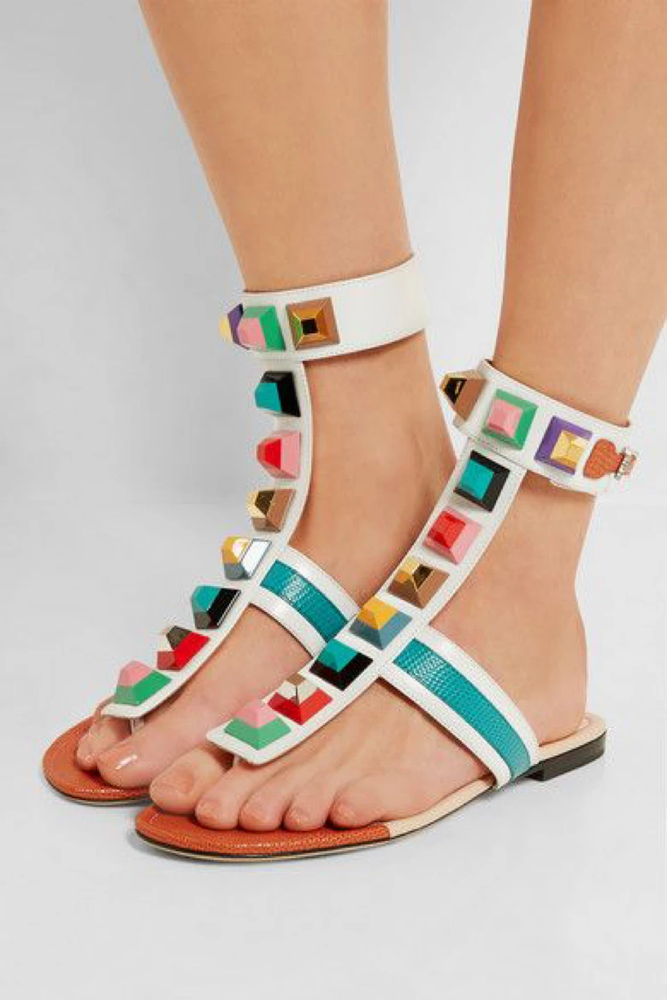 Fendi Studded Gladiator Sandals