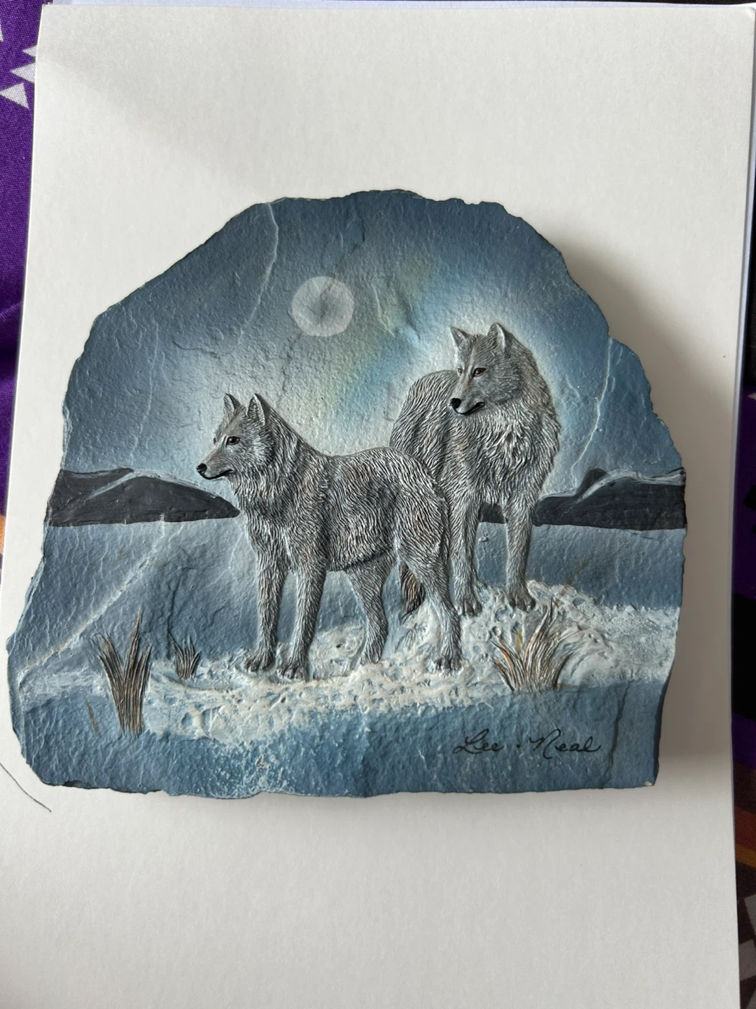 Reflections Bay Life Art Wolf Scene Picture Frame