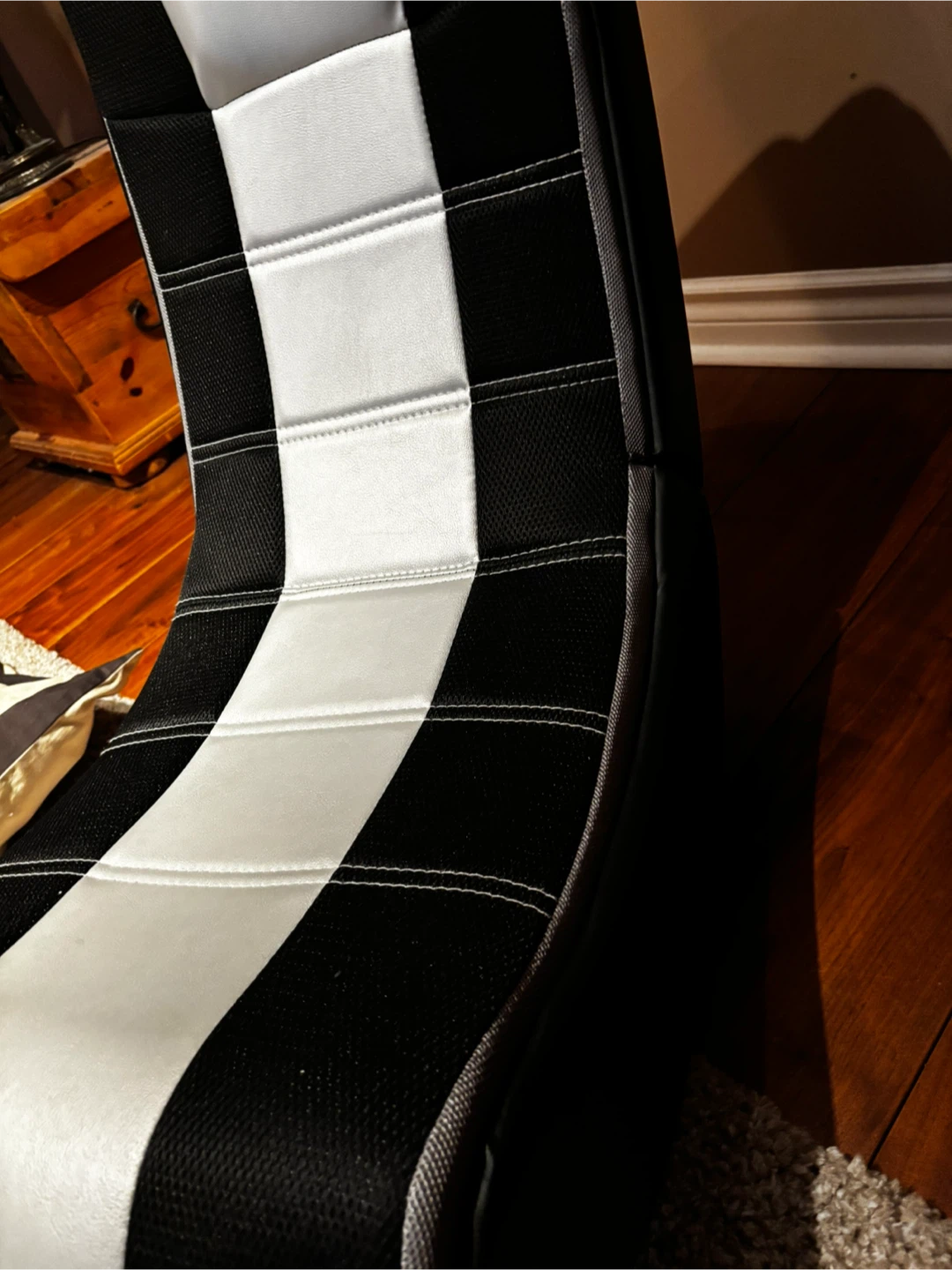 Black and White Gaming Chair with Speakers - photo 2