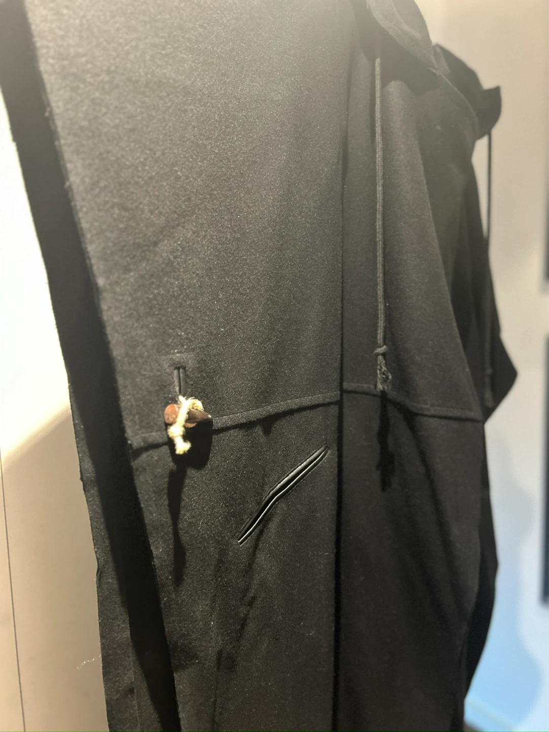 Black Poncho with Hood - photo 3