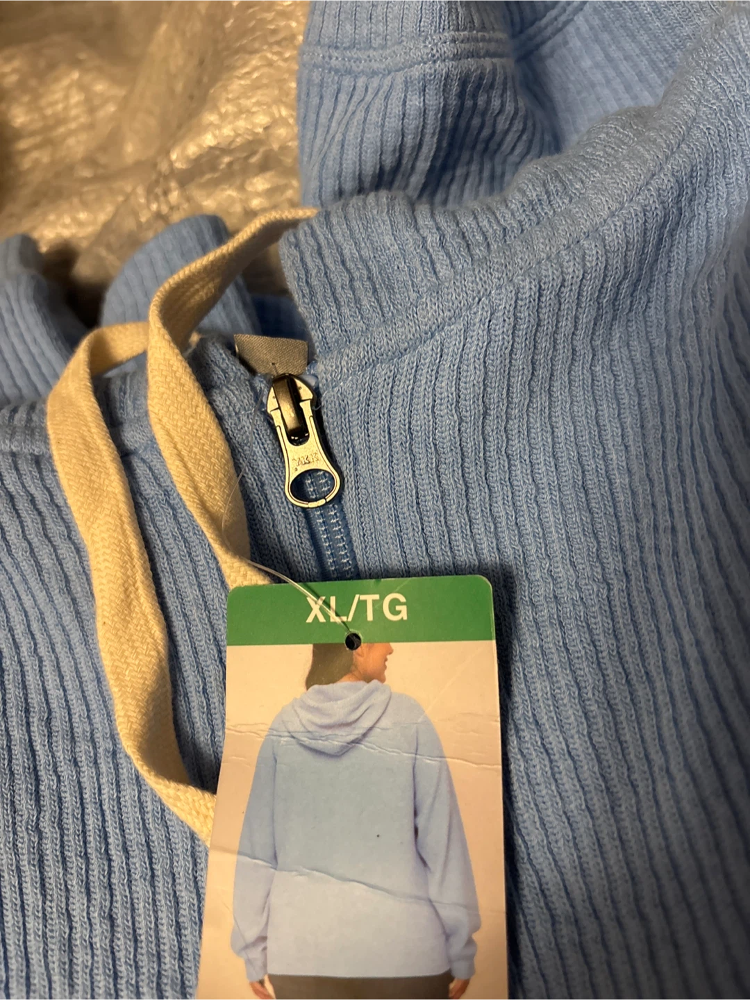Sierra Designs Women's Blue Ribbed Full-Zip Hoodie - XL/TG - photo 3