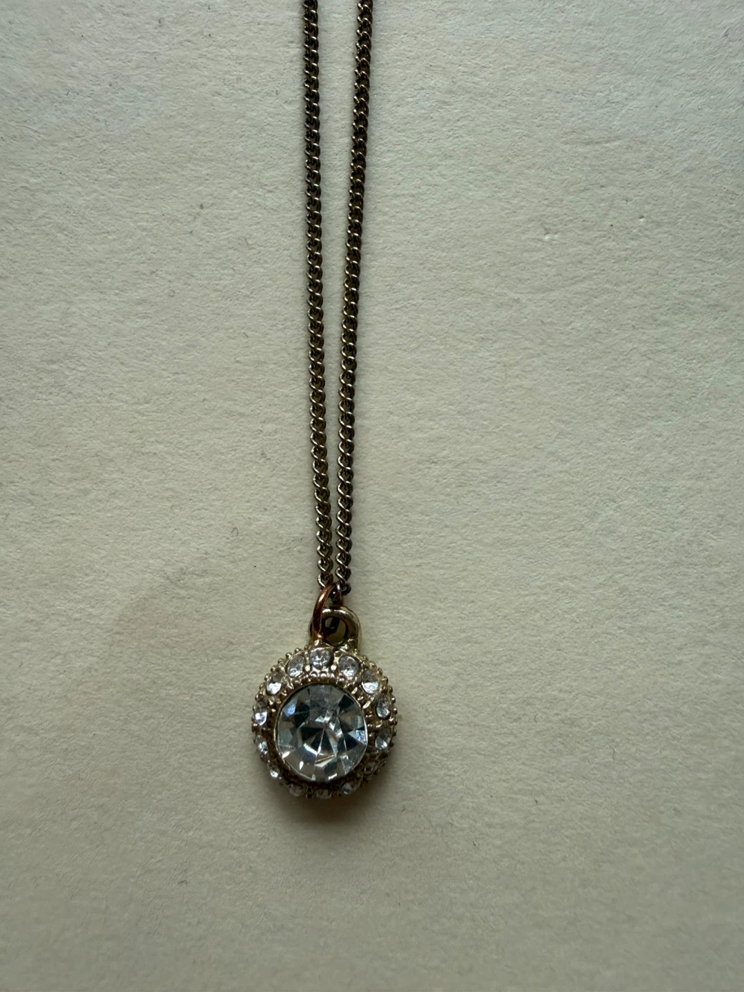 Sparkly Pendant Necklace | Rose Gold/Brassy