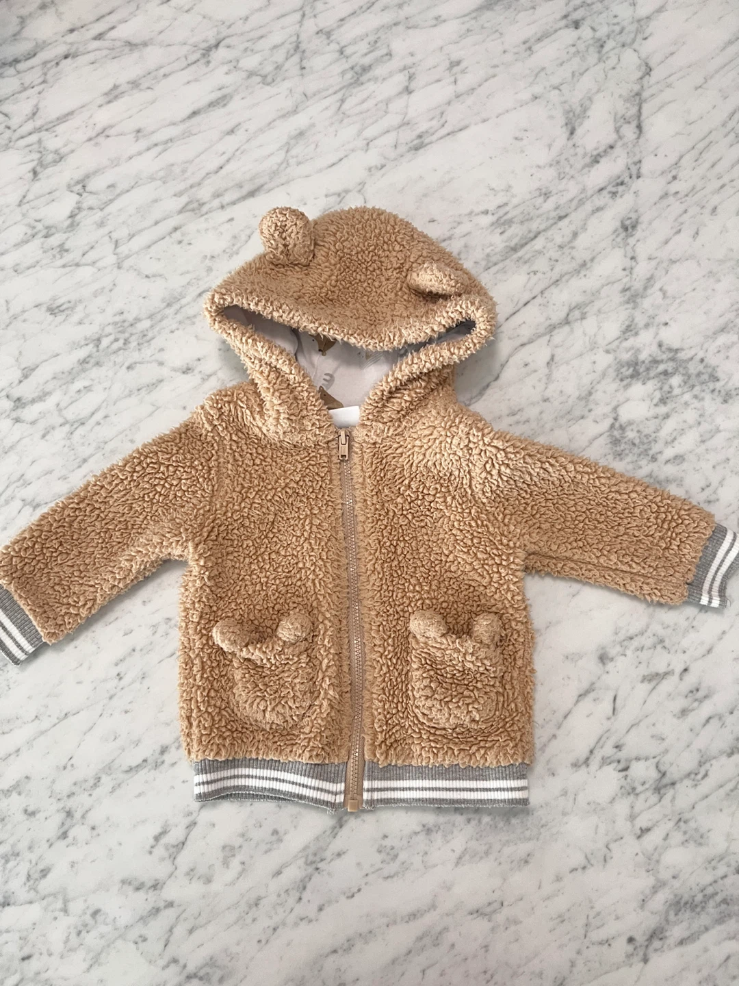 Canadiana Baby Bear Hoodie 3-6M
