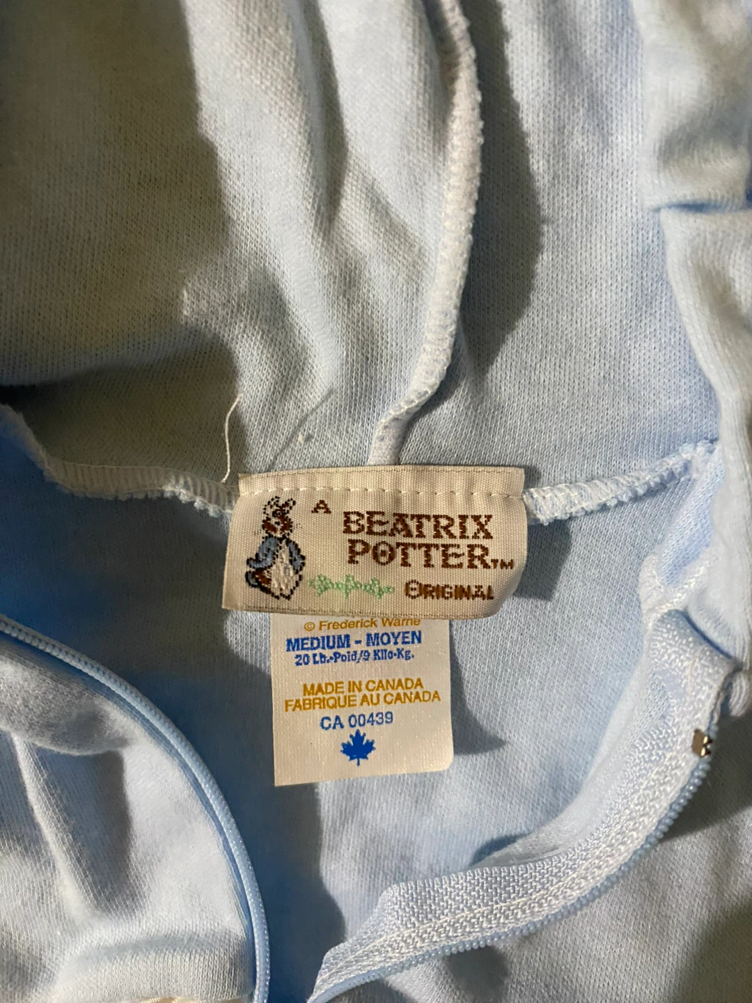 Beatrix Potter Peter Rabbit Baby Sleeper- Medium - photo 3