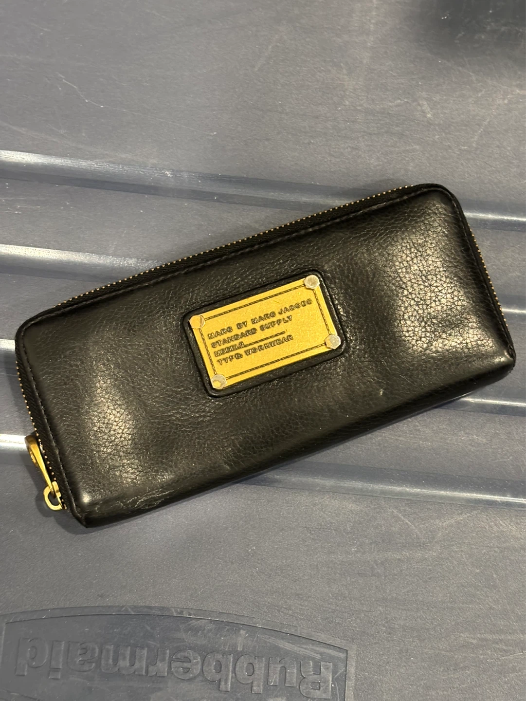 Marc by Marc Jacobs Black Leather Zip Around Wallet