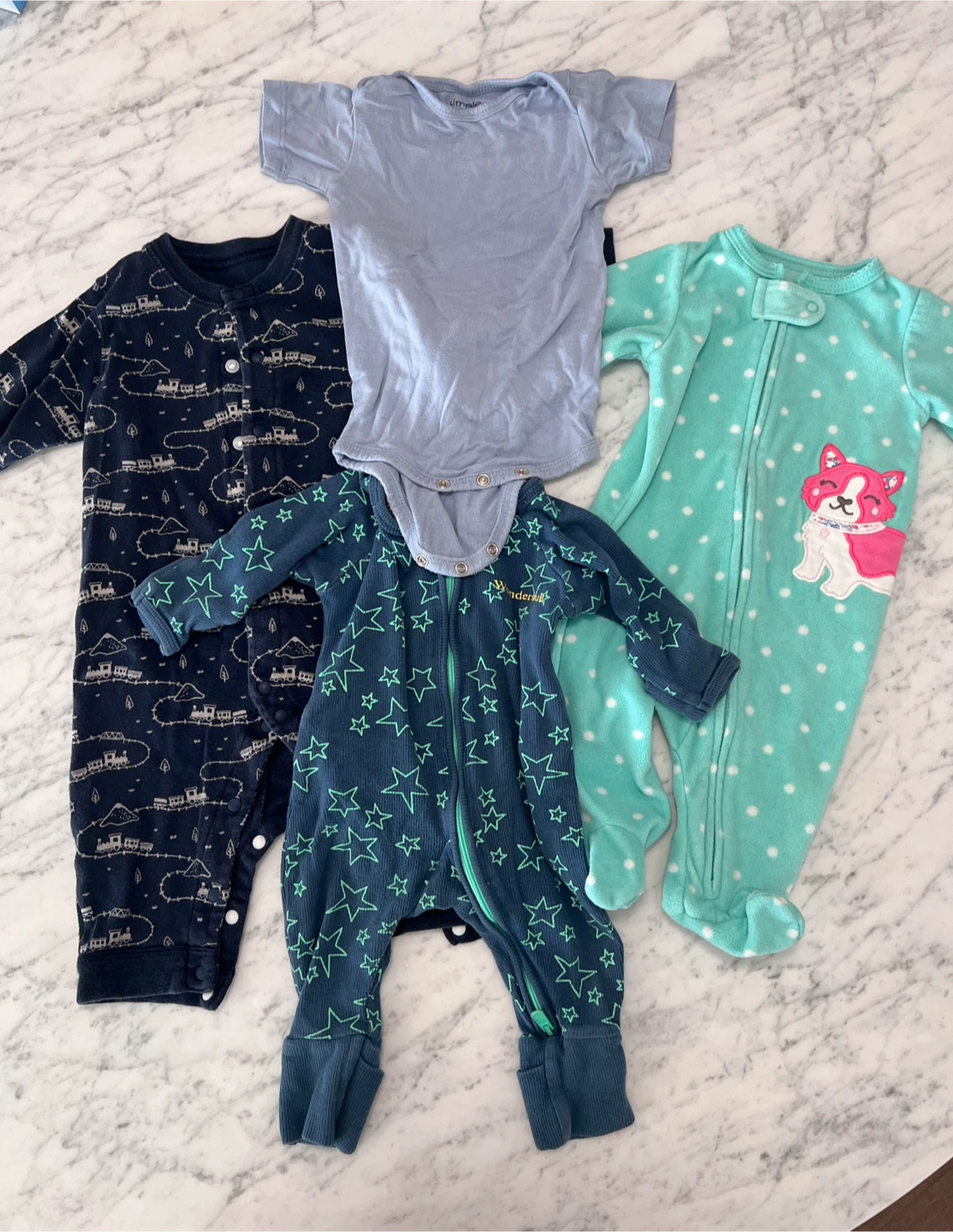 Baby Sleepers and Onesie Set