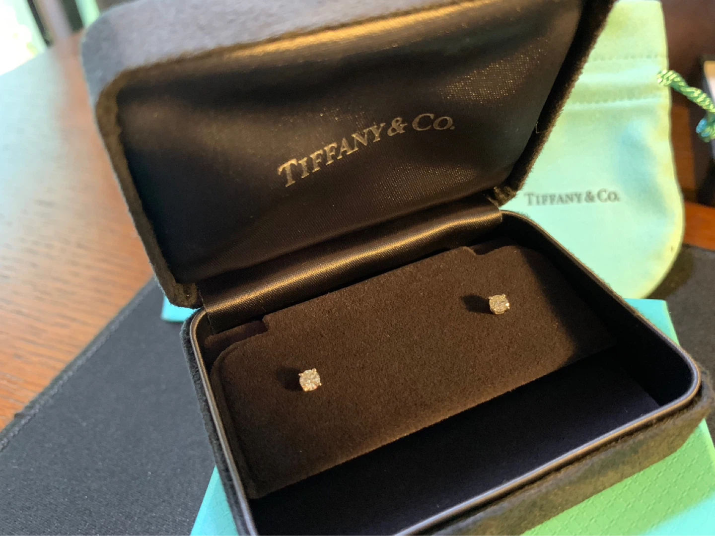 Tiffany & Co. Diamond Solitaire Stud Earrings