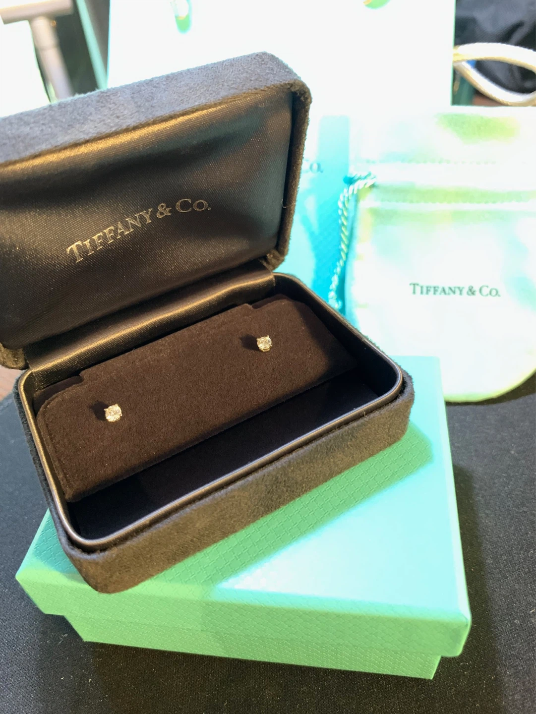 Tiffany & Co. Diamond Solitaire Stud Earrings - photo 3