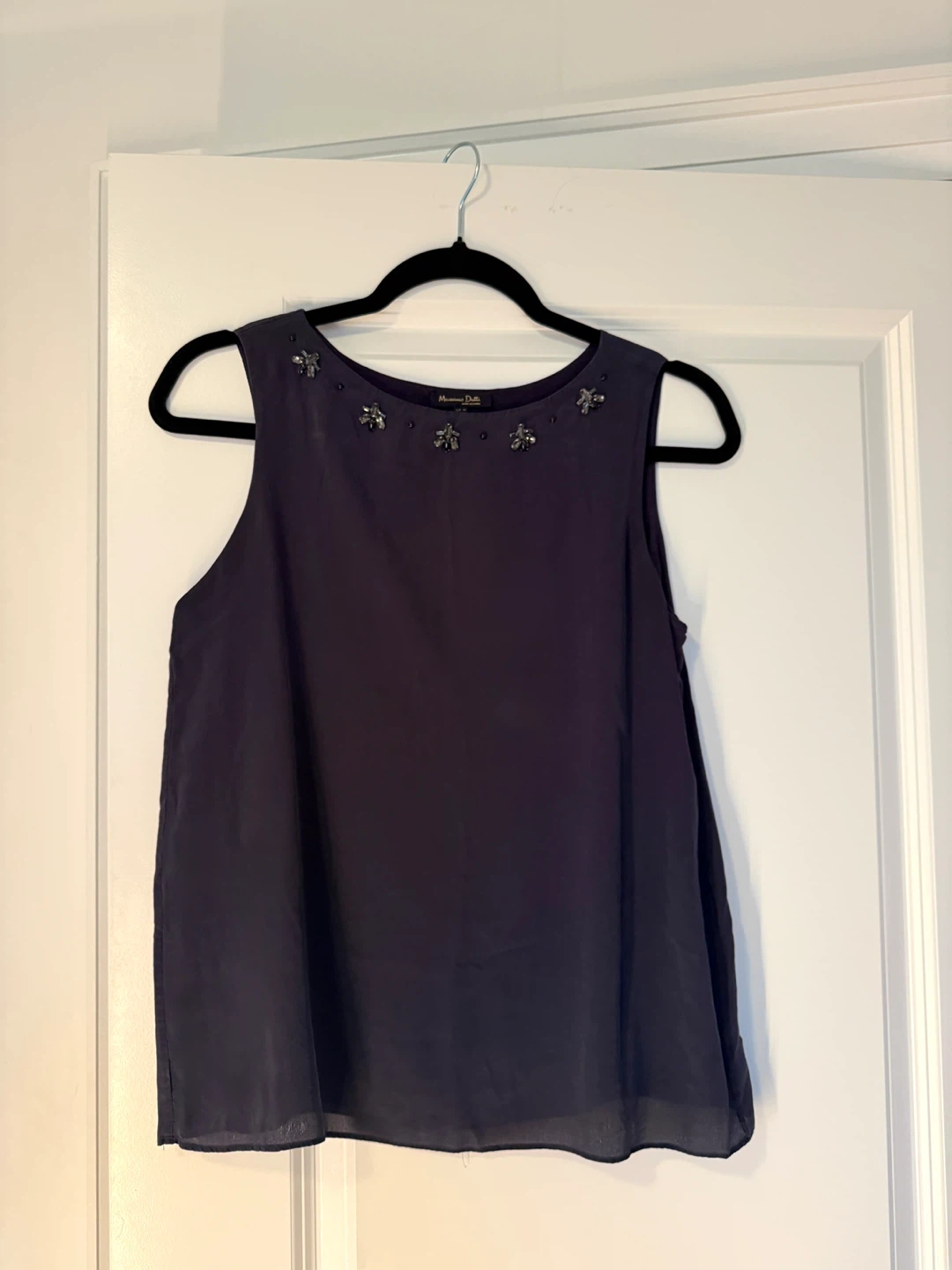 Massimo Dutti Women's Embellished Sleeveless Top - XS