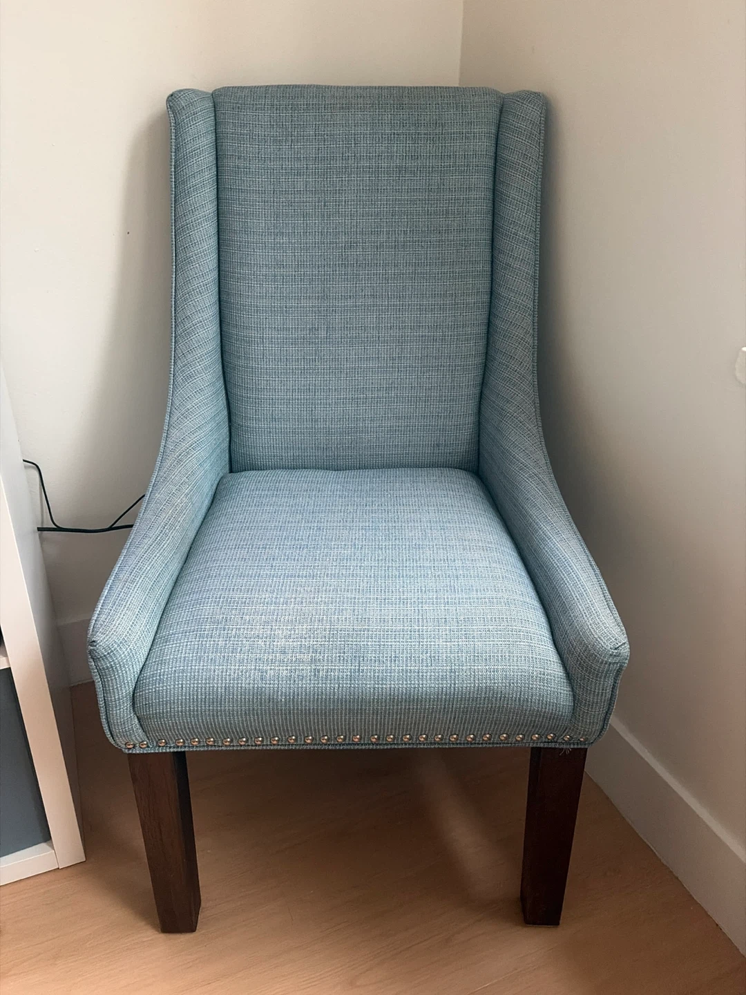 PAIR of blue dining chairs
