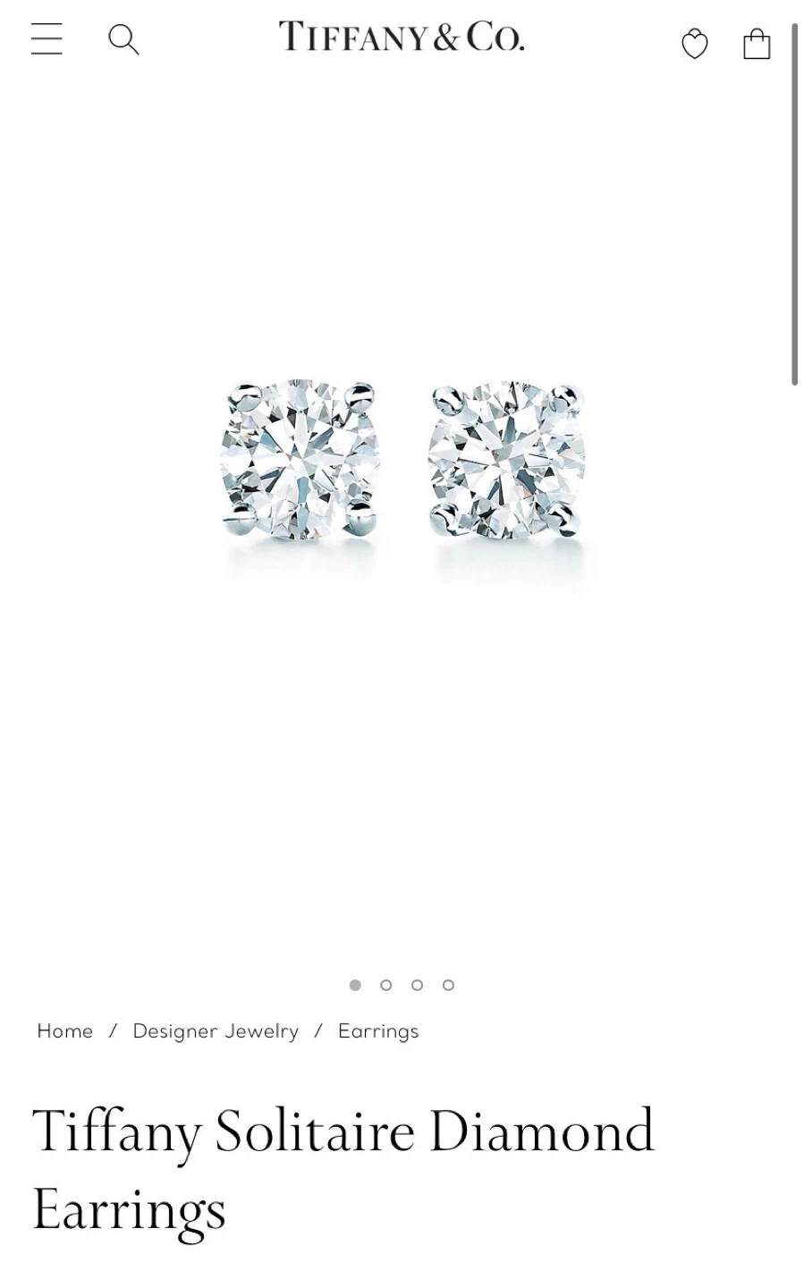 Tiffany & Co. Diamond Solitaire Stud Earrings - photo 4