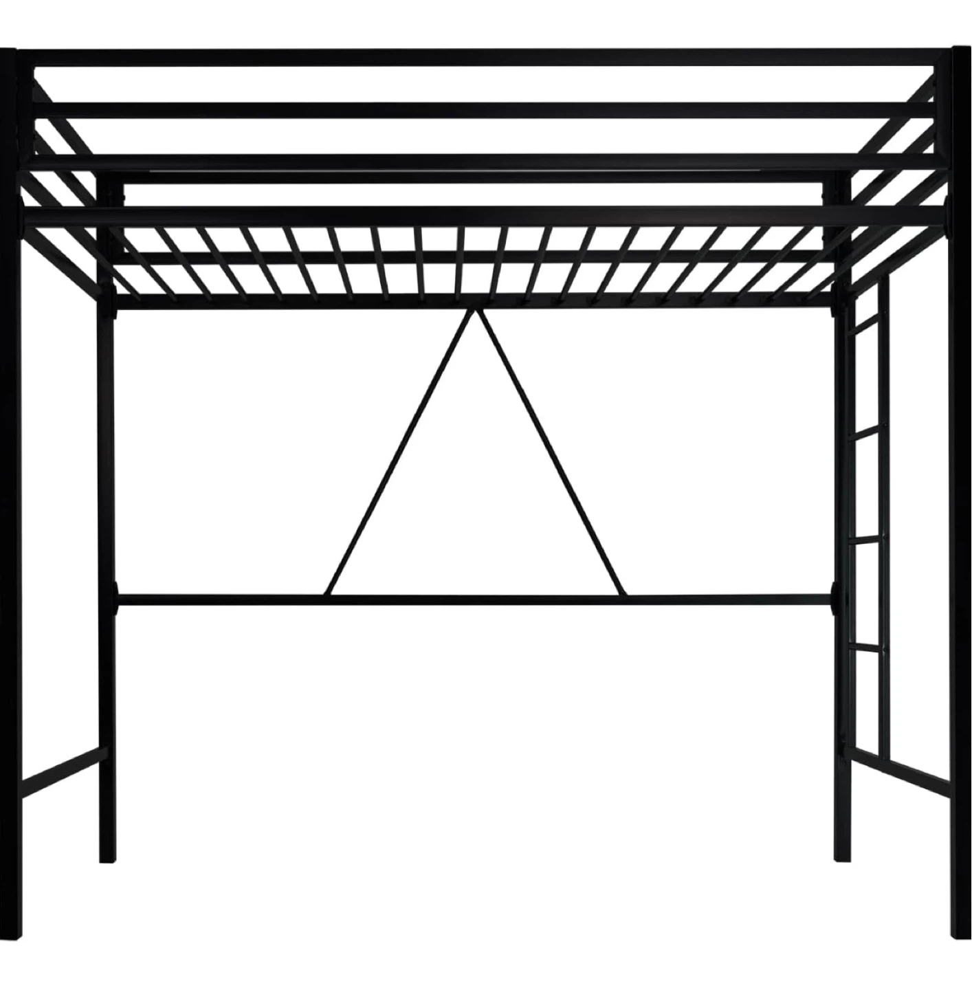 Black Metal Loft Twin Bed