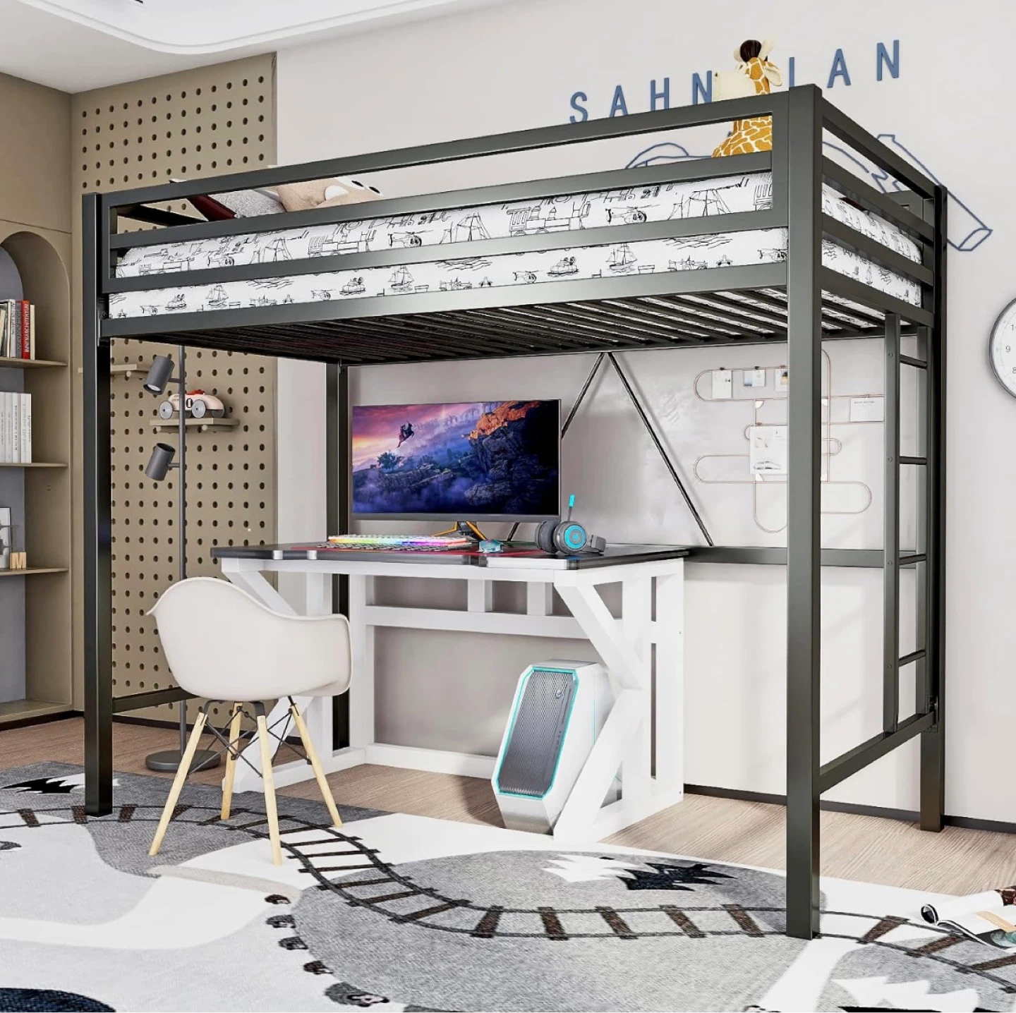 Black Metal Loft Twin Bed - photo 3