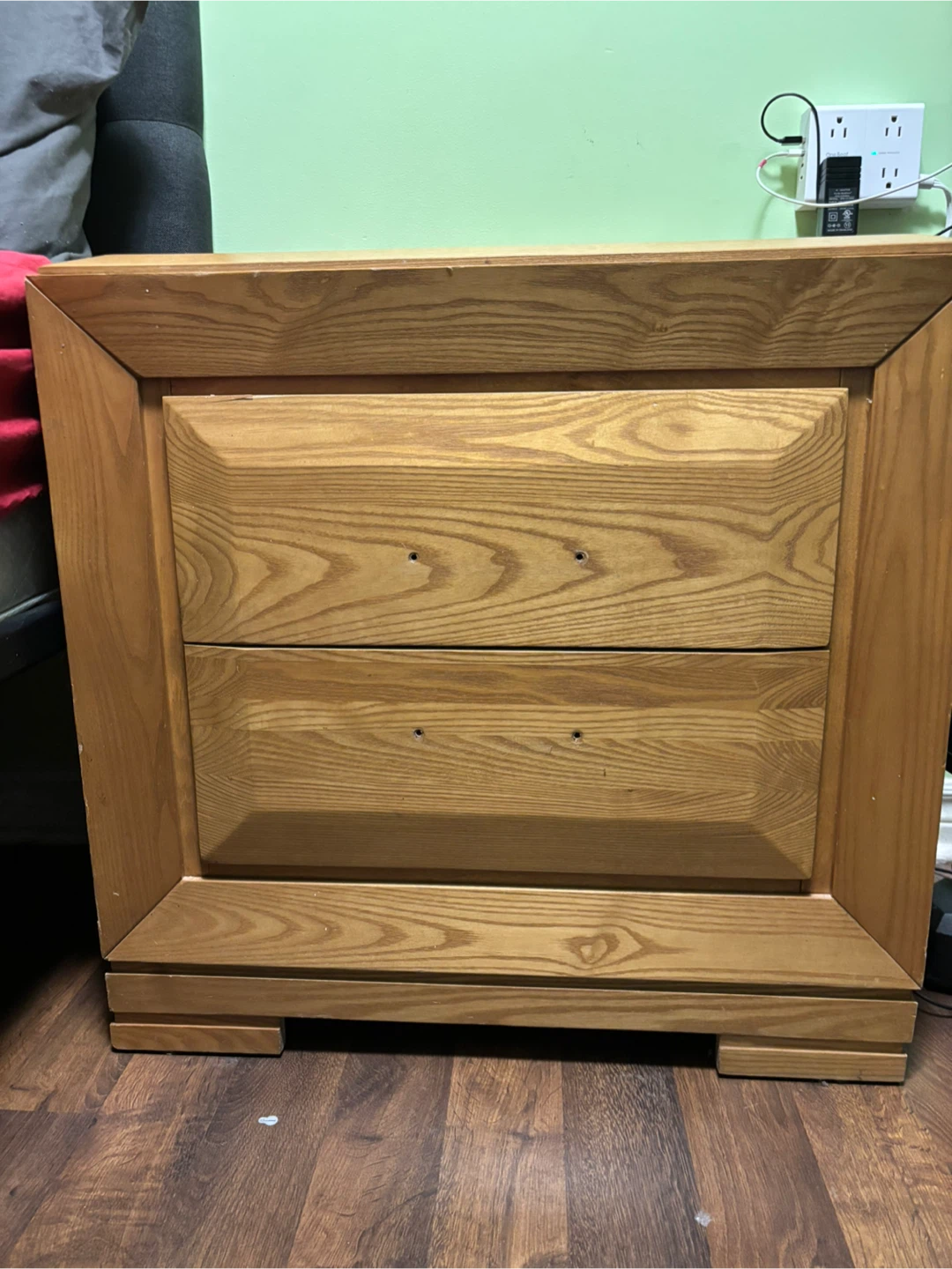 Wooden 2-Drawer Nightstand - photo 2