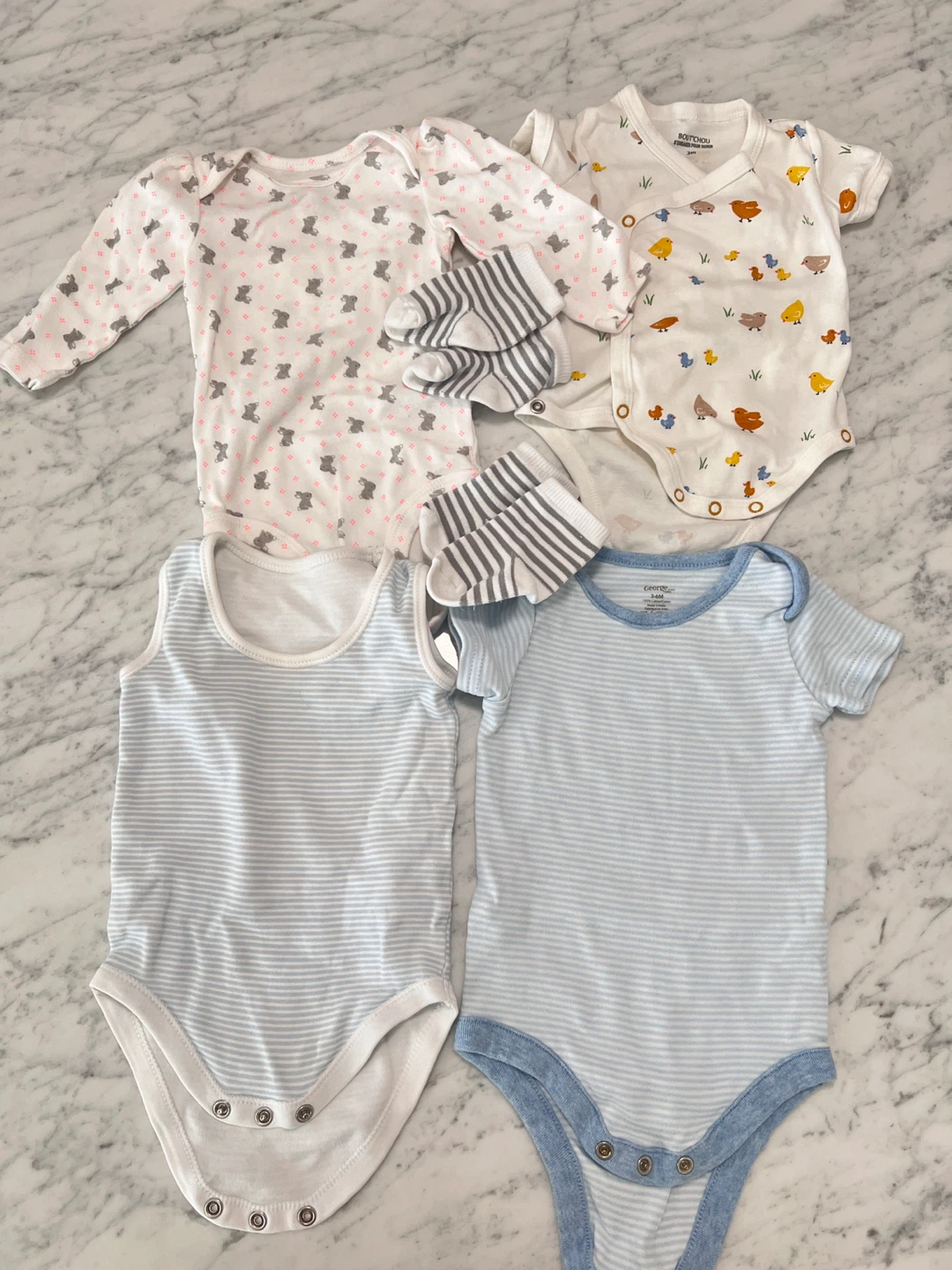 Baby Bodysuit and Sock Set