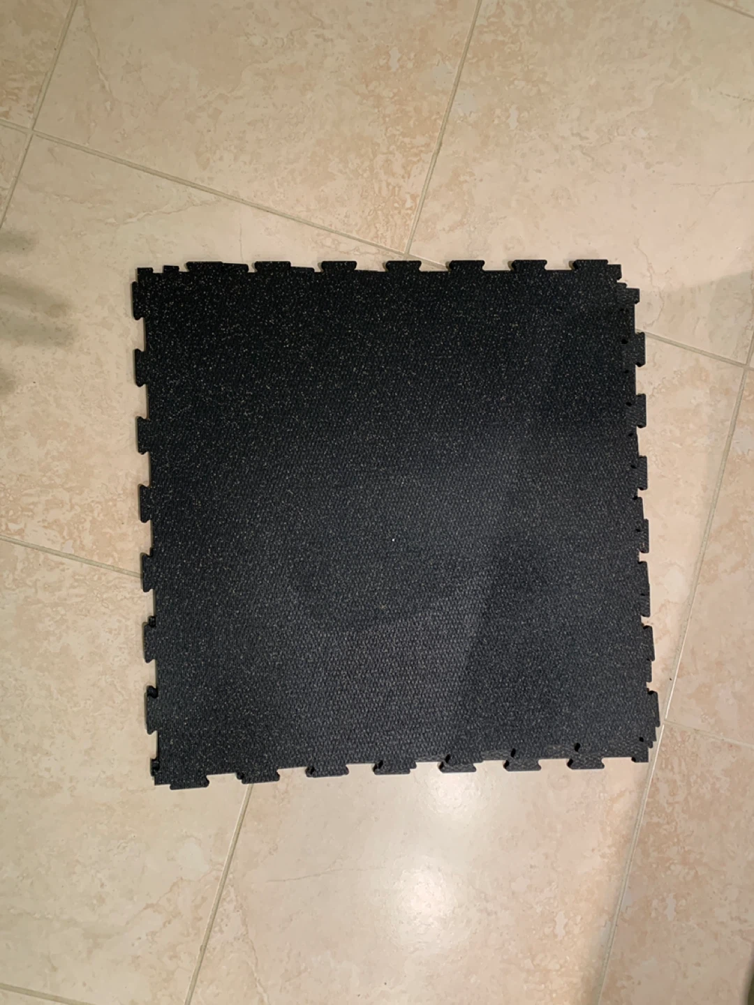 Black Interlocking Foam Floor Mat Tile