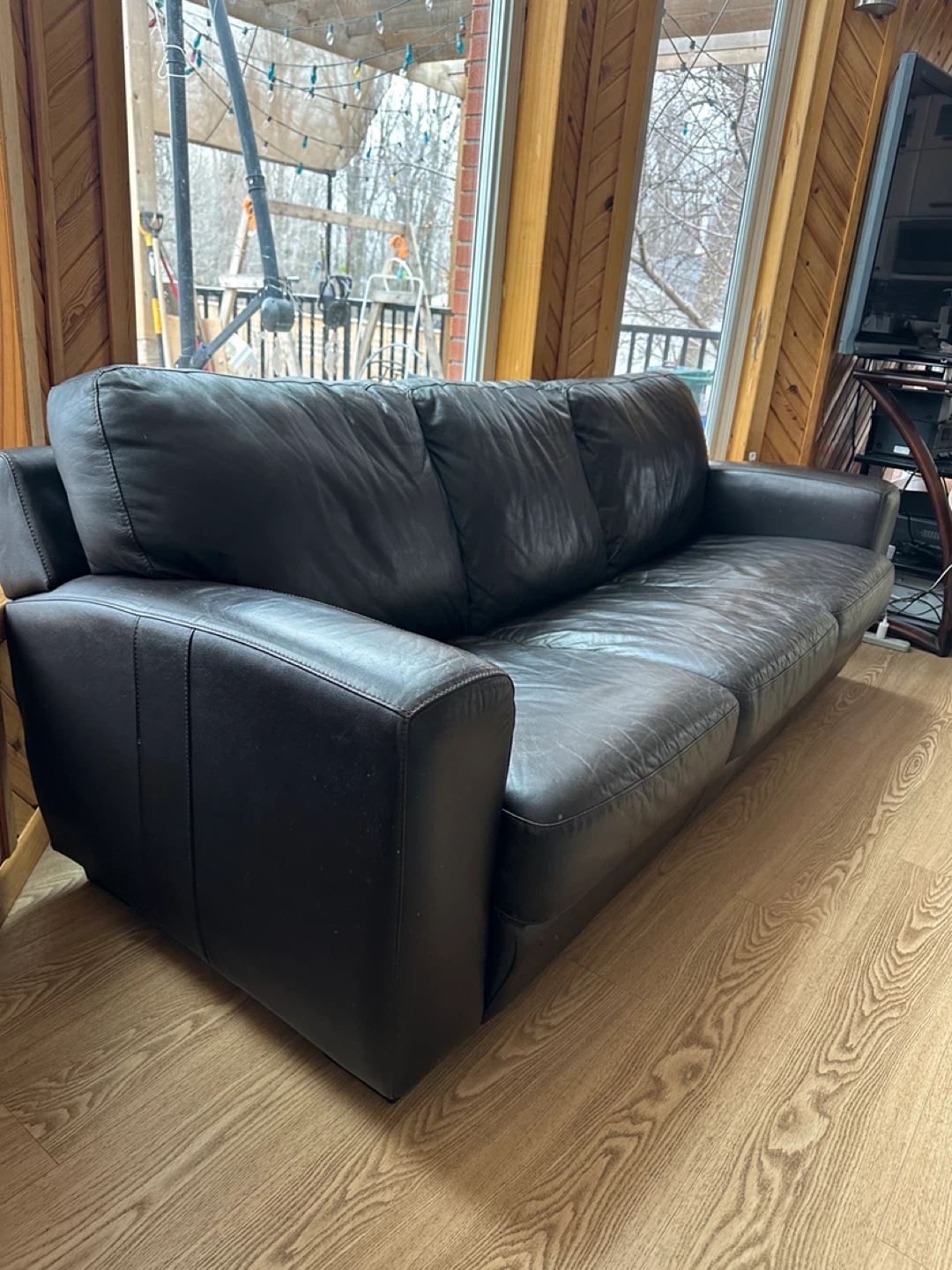 Modern Genuine Leather Dark Expresso Sofa (CAN DELIVER) - photo 4