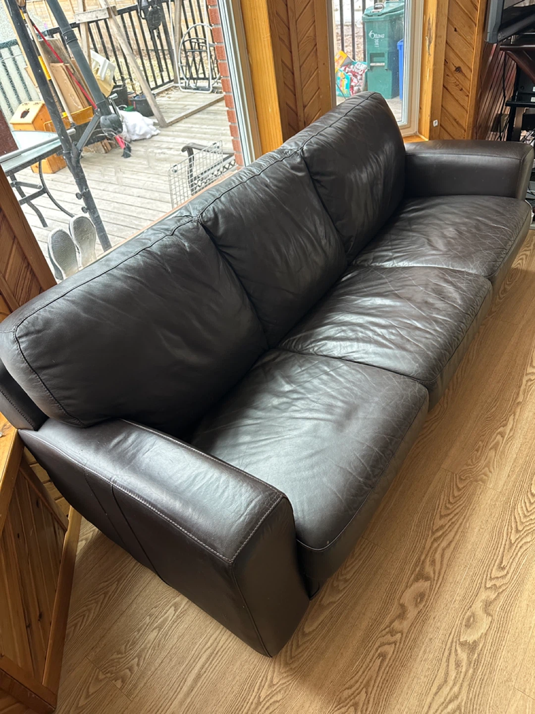 Modern Genuine Leather Dark Expresso Sofa (CAN DELIVER) - photo 3