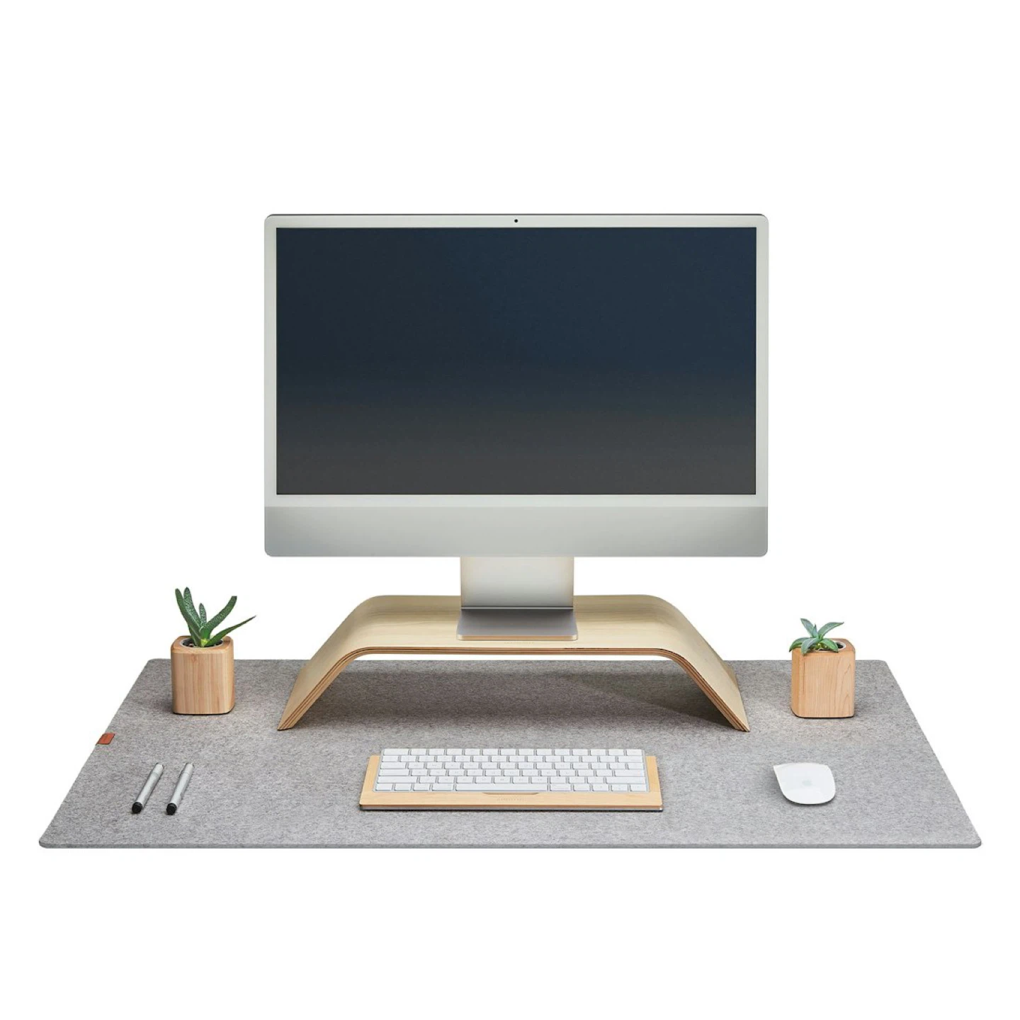 Grovemade Desk Mat - Medium Plus - Grey Felt