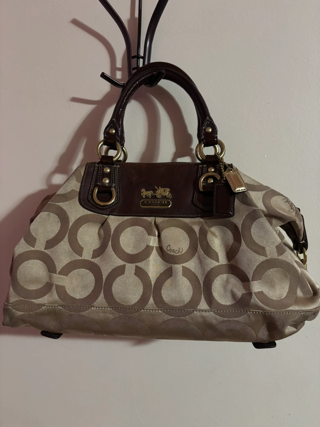 Coach Monogram Satchel Handbag