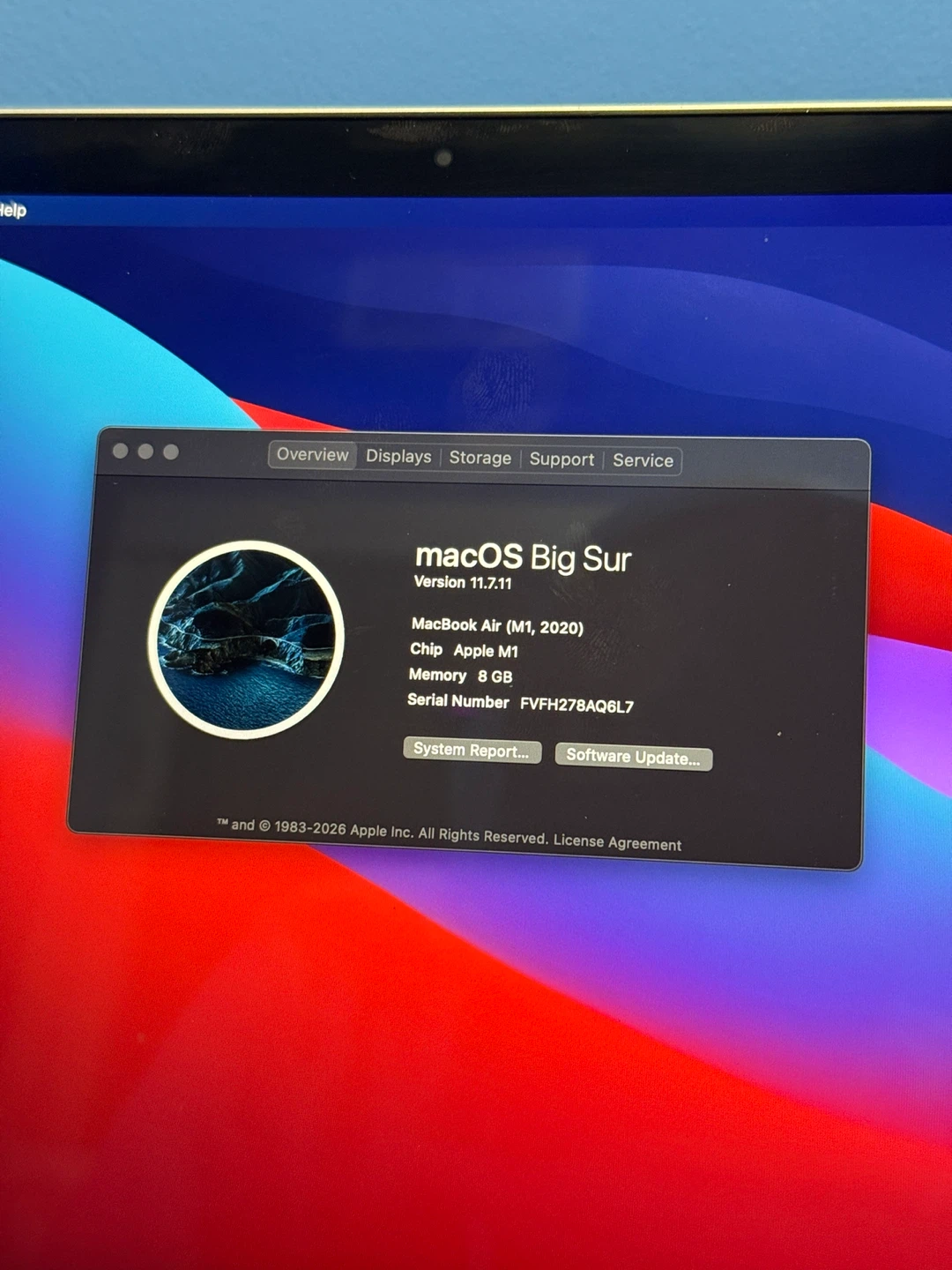 MacBook Air M1 256GB SSD 8GB RAM - photo 3