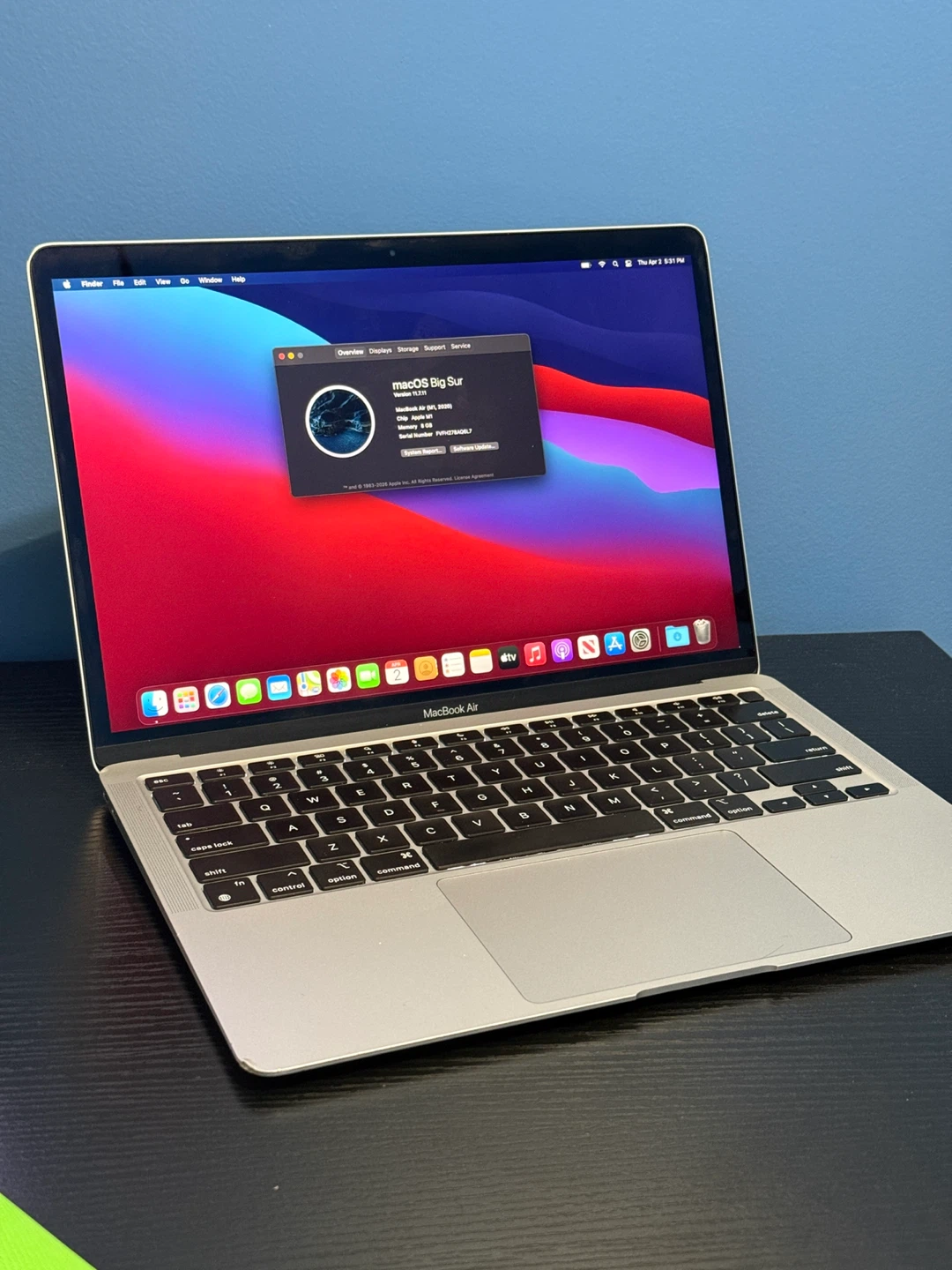 MacBook Air M1 256GB SSD 8GB RAM