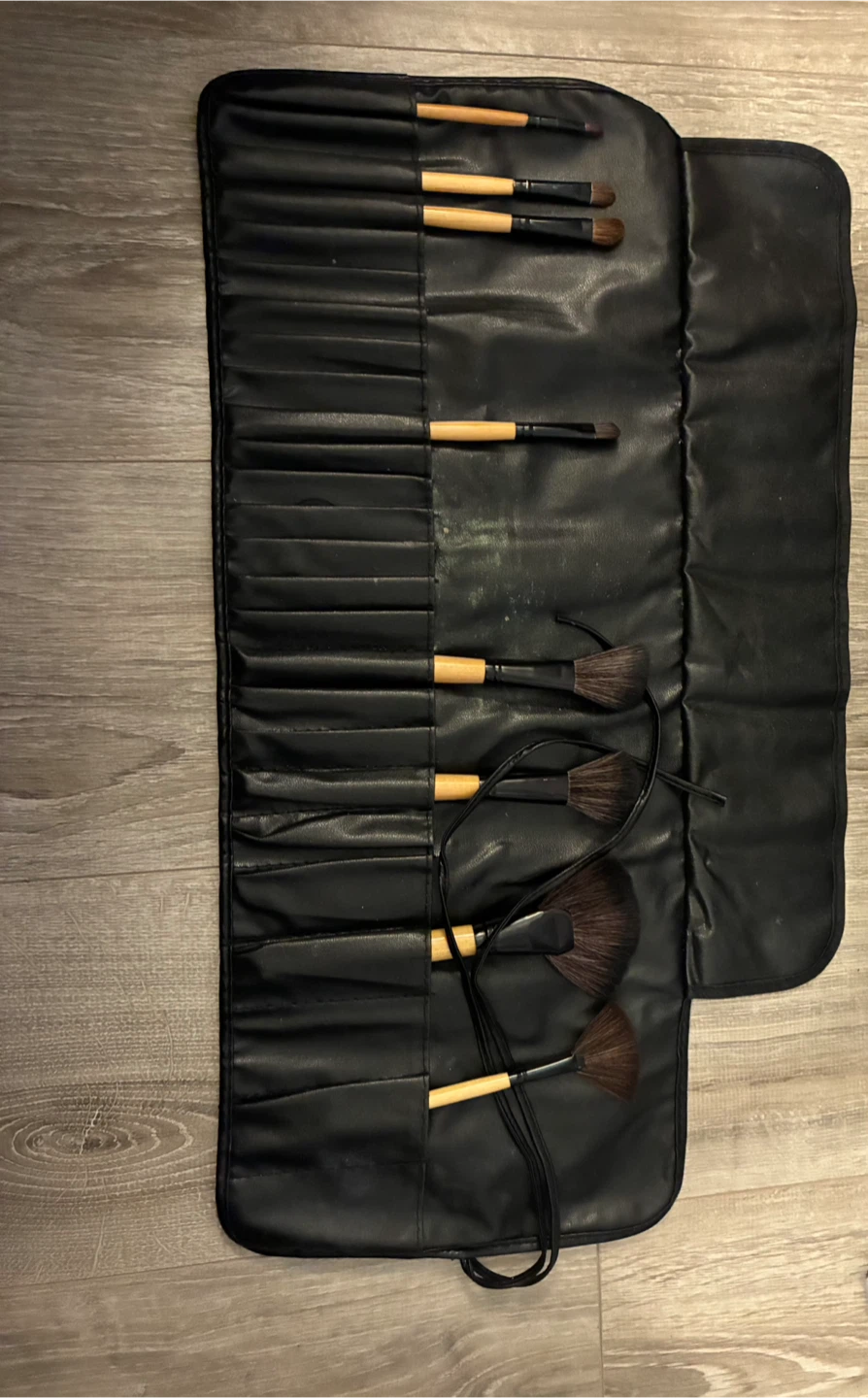 Black Makeup Brush Travel Rollup organizer - photo 2