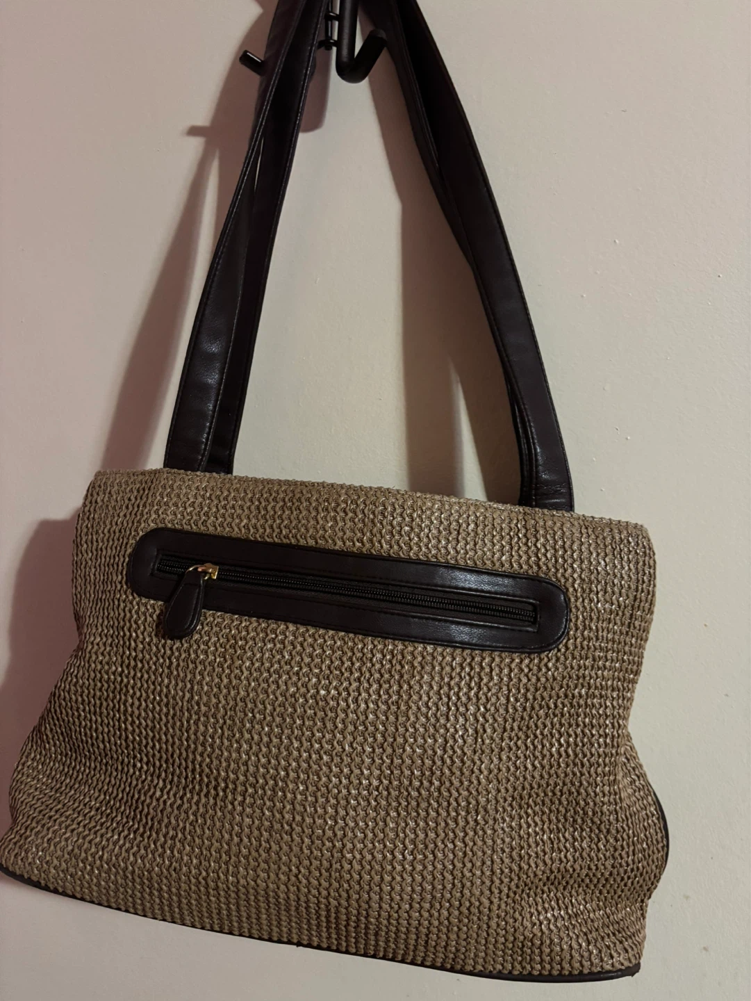 Landau Woven Tote Bag with Leather Straps - photo 3