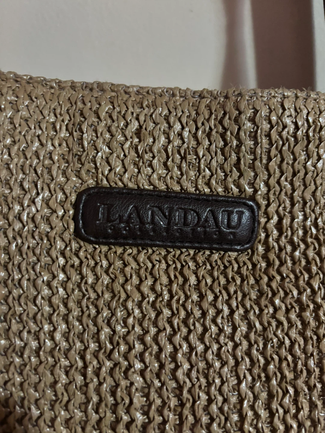 Landau Woven Tote Bag with Leather Straps - photo 2