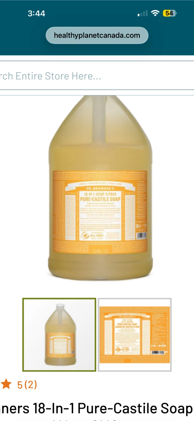 Dr. Bronner's 18-In-1 Pure-Castile Soap Citrus 3.8L