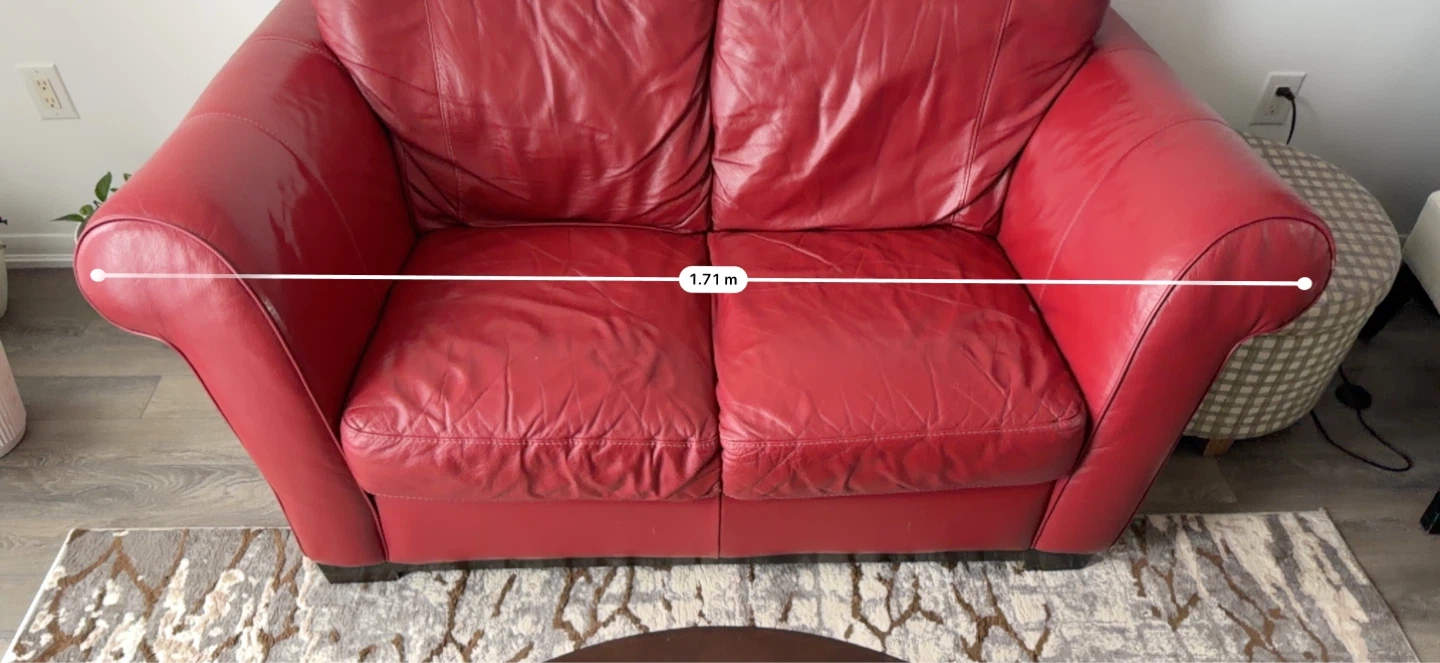 Red Leather Loveseat - 1.71m Wide - photo 4