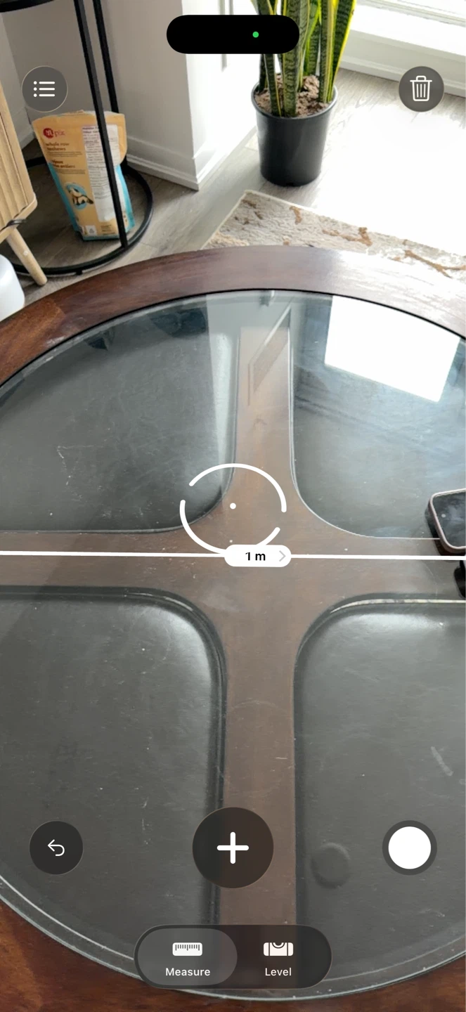 Round Wood Coffee Table with Glass Top - photo 4