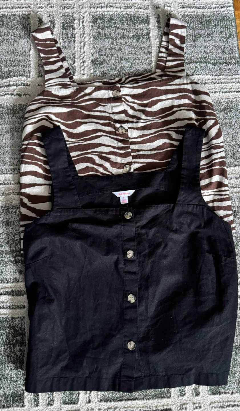 Linen Blend Square Neck Tank Top (1x)