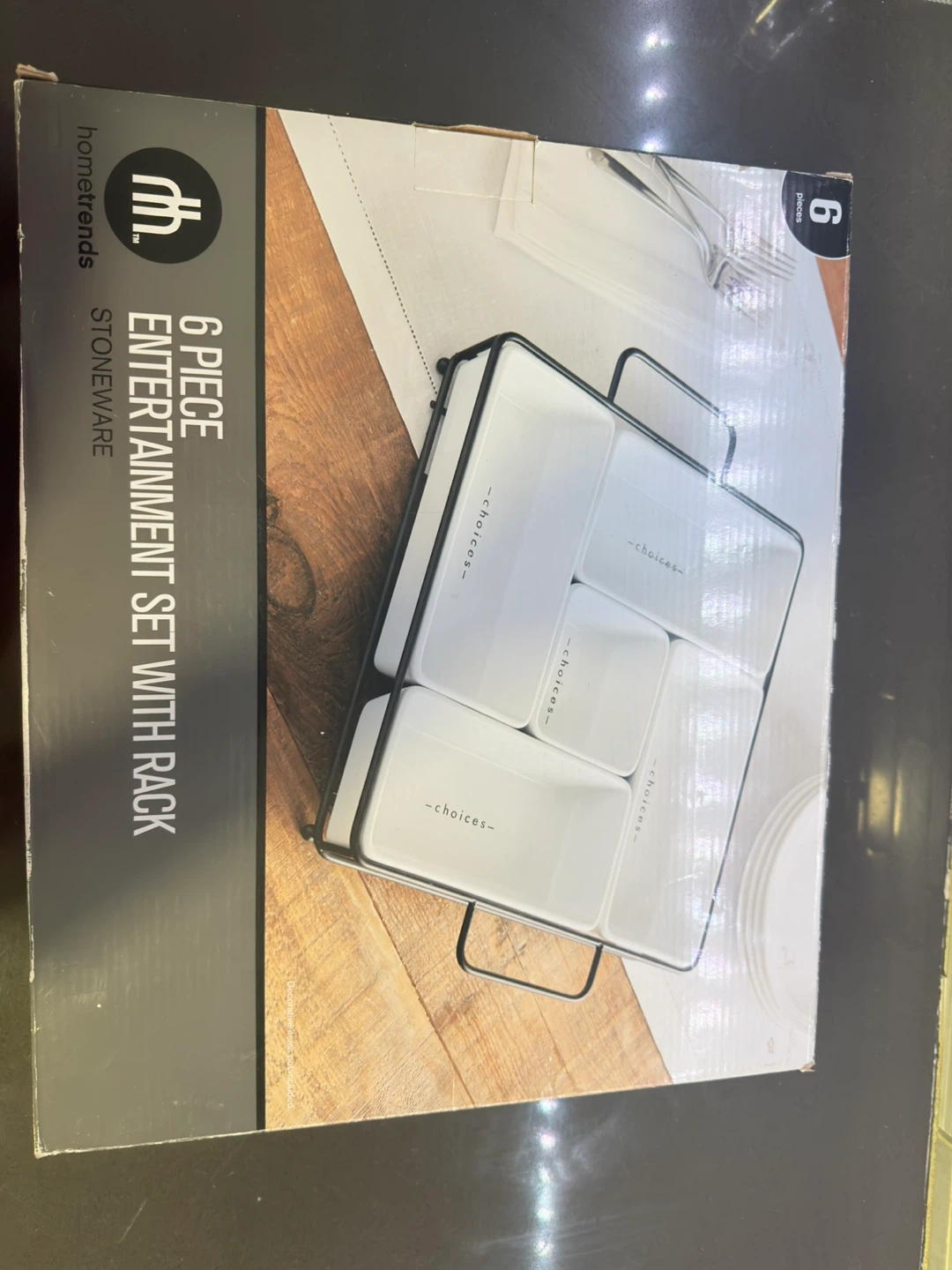 Hometrends 6 Piece Stoneware Entertainment Set With Rack - photo 2