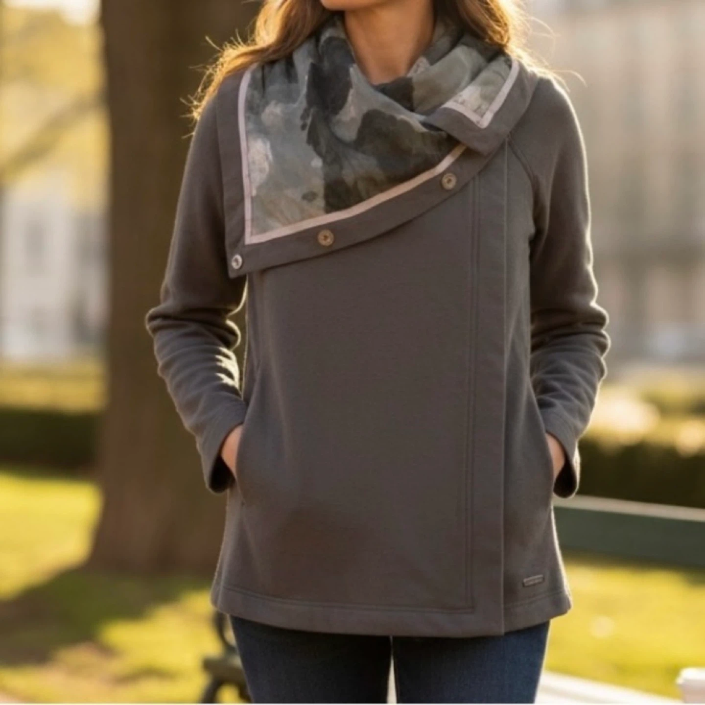 Lululemon Savasana Wrap Grey/Cloud Print - Fits Size 4/6