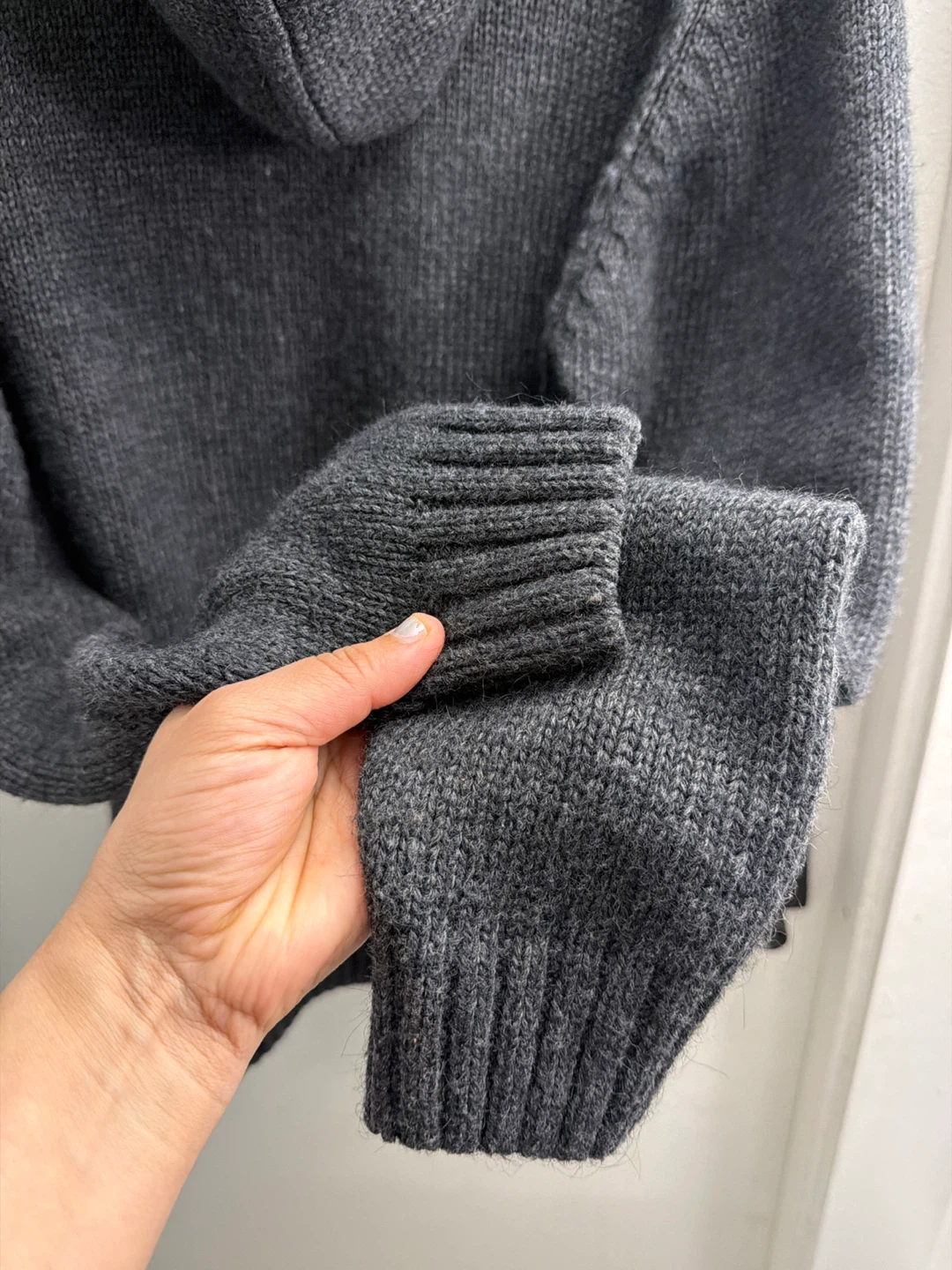 7 Diamonds Grey Duffle Toggle Sweater Hoodie - photo 4