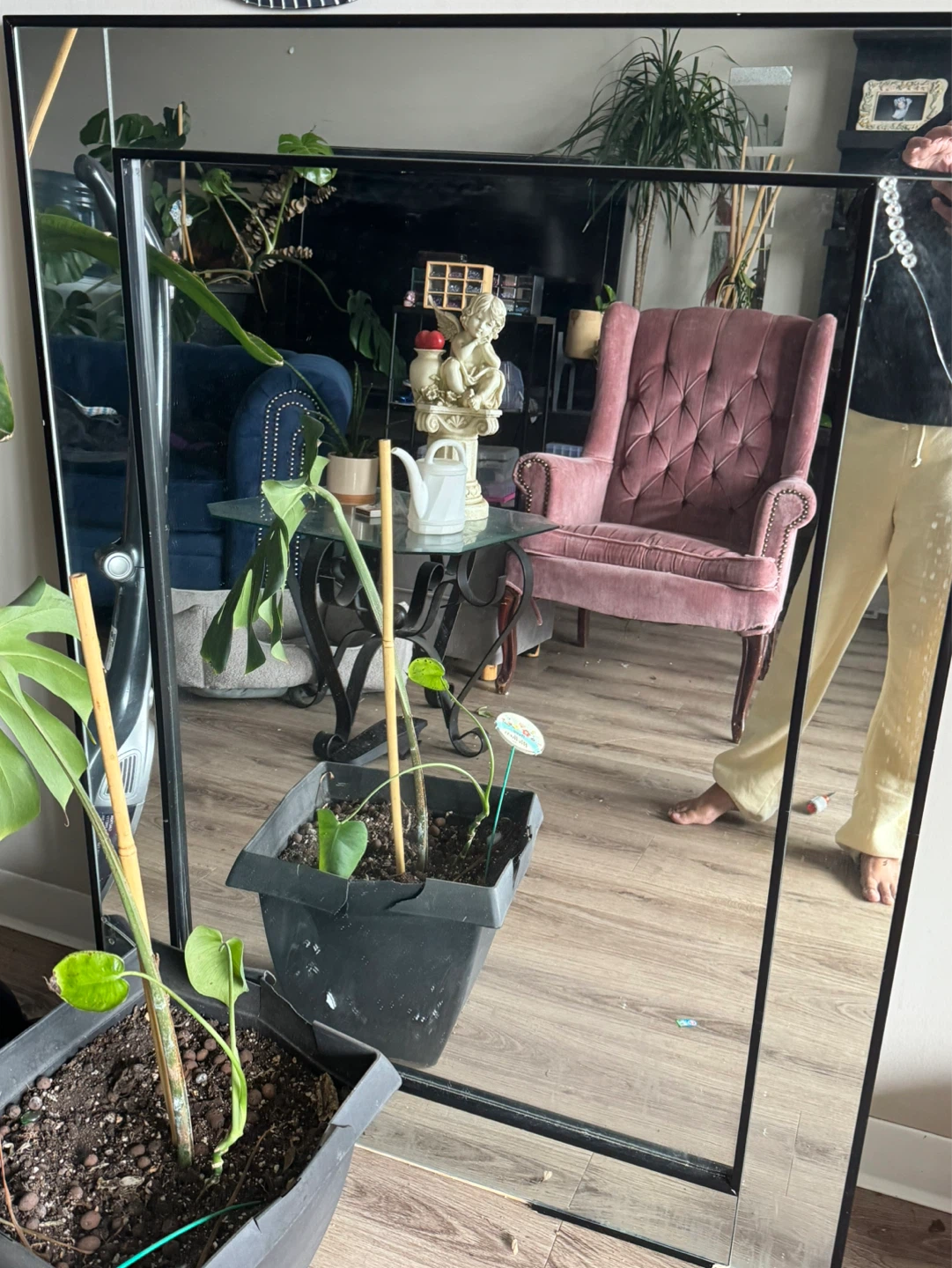 Large Black Floor Mirror