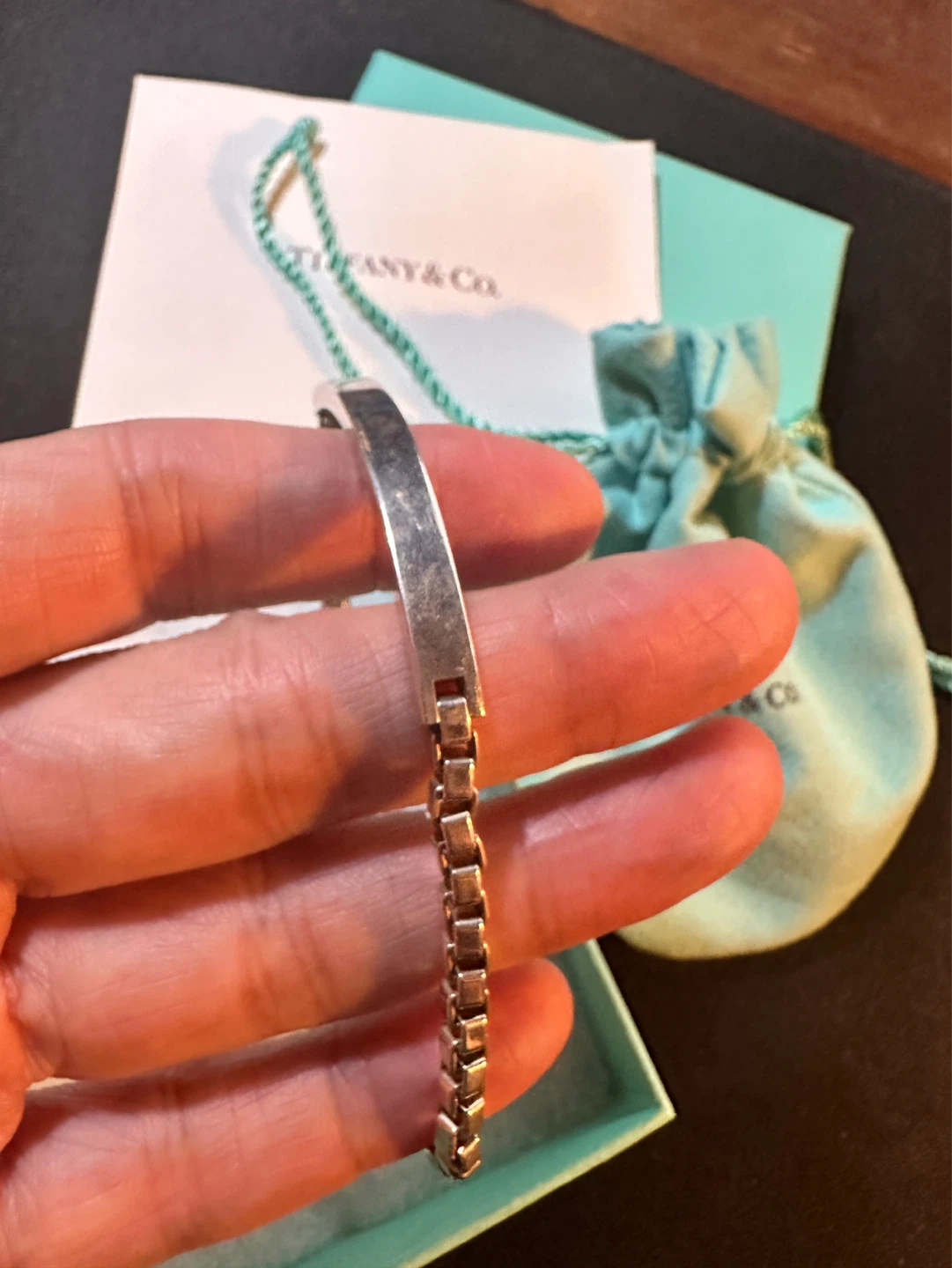 Tiffany & Co. Sterling Silver Venetian Link ID Bracelet - photo 2