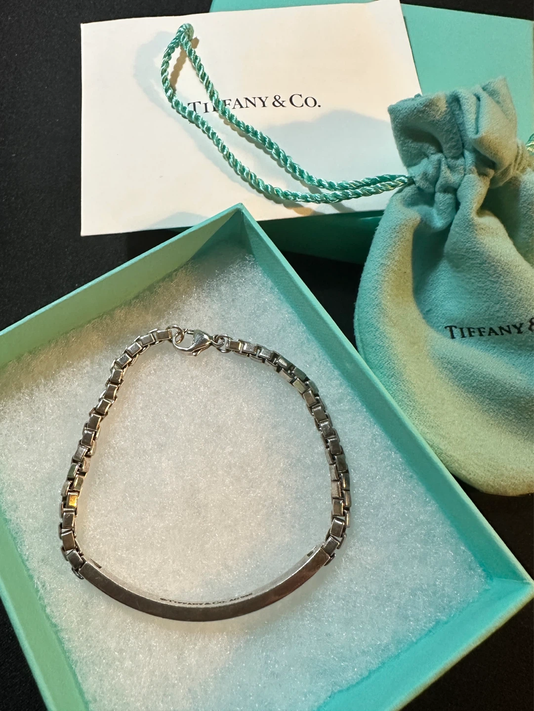 Tiffany & Co. Sterling Silver Venetian Link ID Bracelet