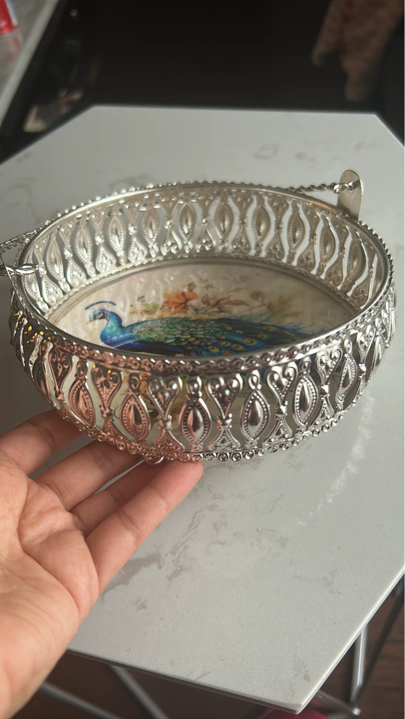 Decorative Tray with Peacock Design - photo 3