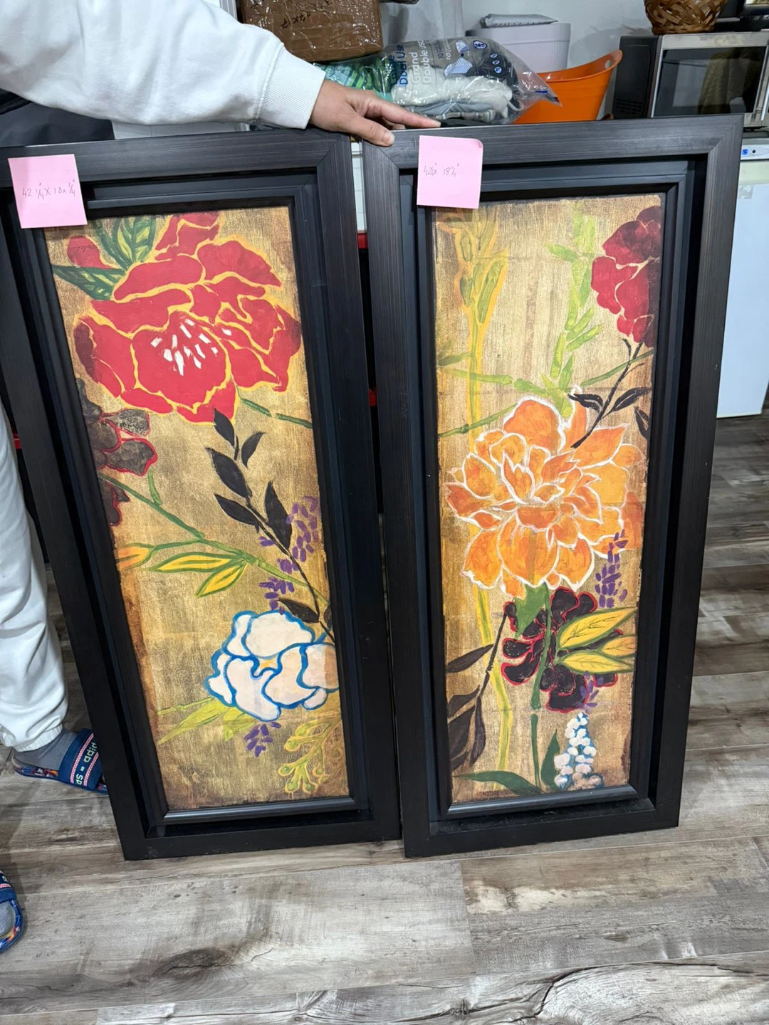 Set of 2 Framed Floral Artwork
