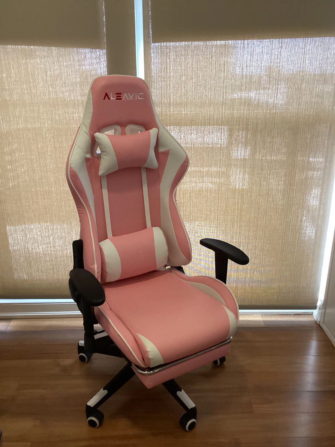 Pink Gaming Chair with back massage