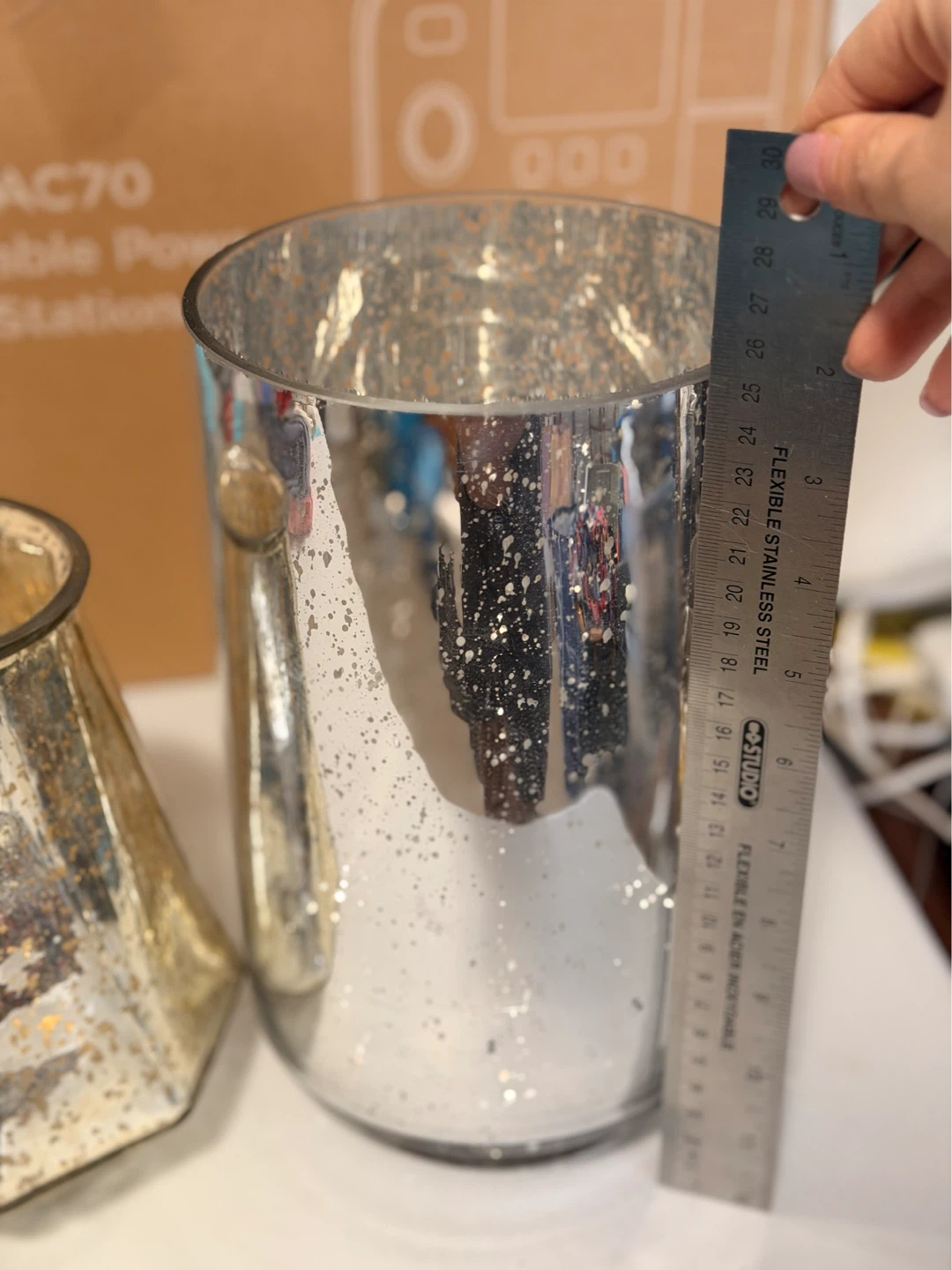Set of 2 Mercury Glass Vases - photo 2