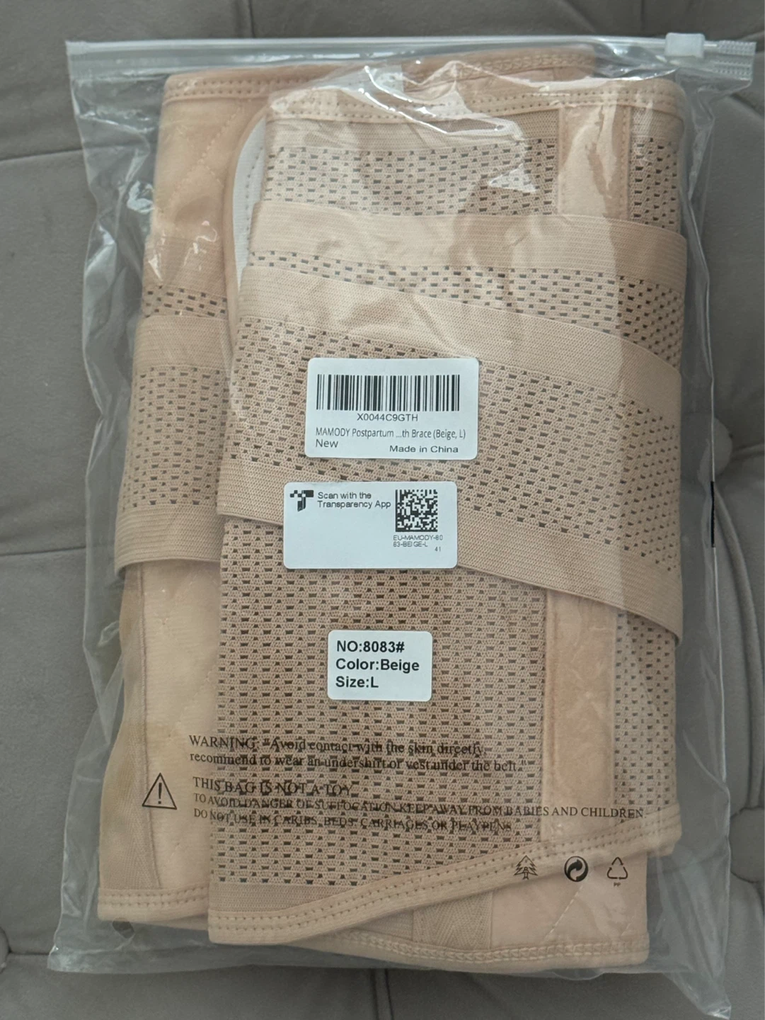 MAMODY Postpartum Belly Band Brace - Beige, Size L